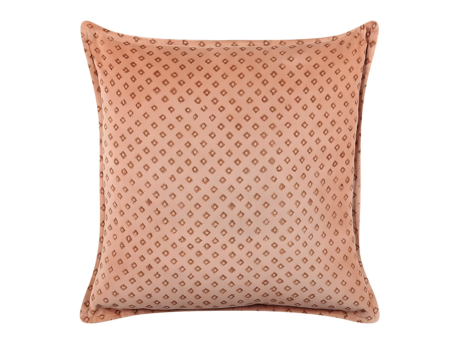 Poduszka dekoracyjna RHODOCOMA Welur 45 x 45 cm Różowy Wzór geometryczny