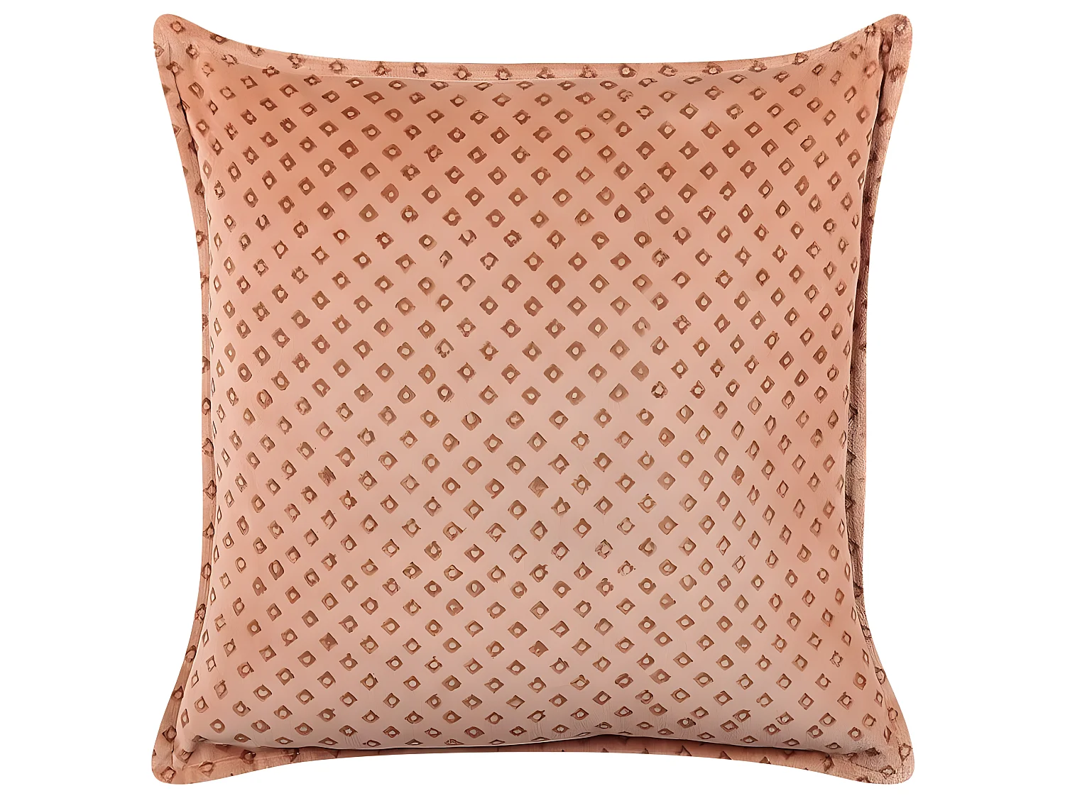 Poduszka dekoracyjna RHODOCOMA Welur 45 x 45 cm Różowy Wzór geometryczny