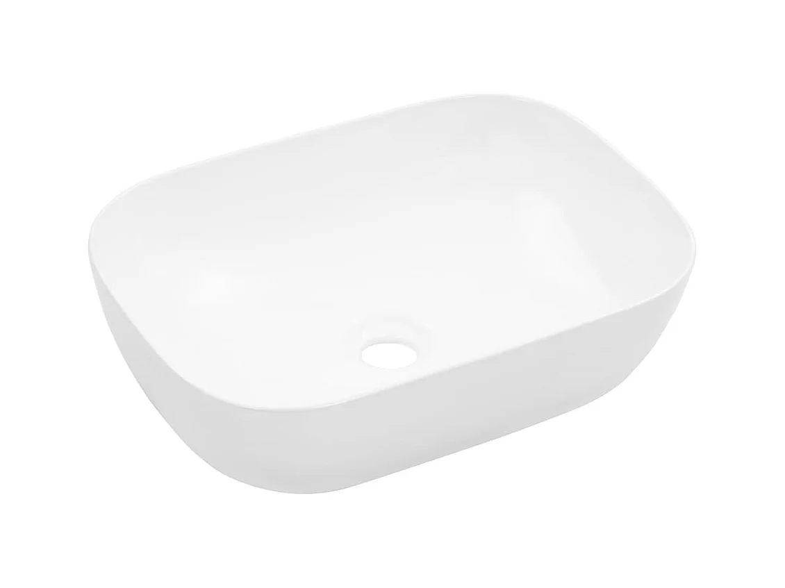 Lavatório lavatório de bancada montado banheiro interior chuveiro cabine de vaso sanitário casa 45,5 x 32 cm cerâmica branca 02_0002624