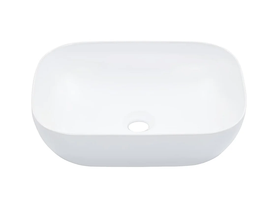 Lavatório lavatório de bancada montado banheiro interior chuveiro cabine de vaso sanitário casa 45,5 x 32 cm cerâmica branca 02_0002624