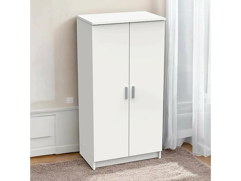 Meuble à chaussures Dpapett, Étagère à chaussures peu encombrante, Étagère à chaussures d'entrée, Armoire polyvalente avec 5 étagères, 55x36h108 cm, Blanc