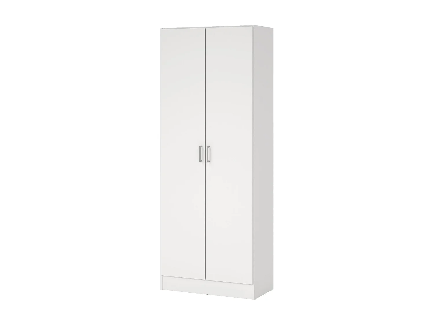 Armoire polyvalente Dabaldi, Armoire à balais avec 2 portes, Étagère à chaussures avec étagères, Armoire à balais, cm73x37h180 cm, Blanc