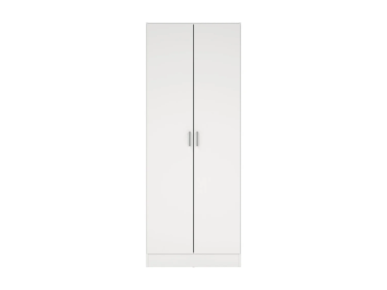Armoire polyvalente Dabaldi, Armoire à balais avec 2 portes, Étagère à chaussures avec étagères, Armoire à balais, cm73x37h180 cm, Blanc