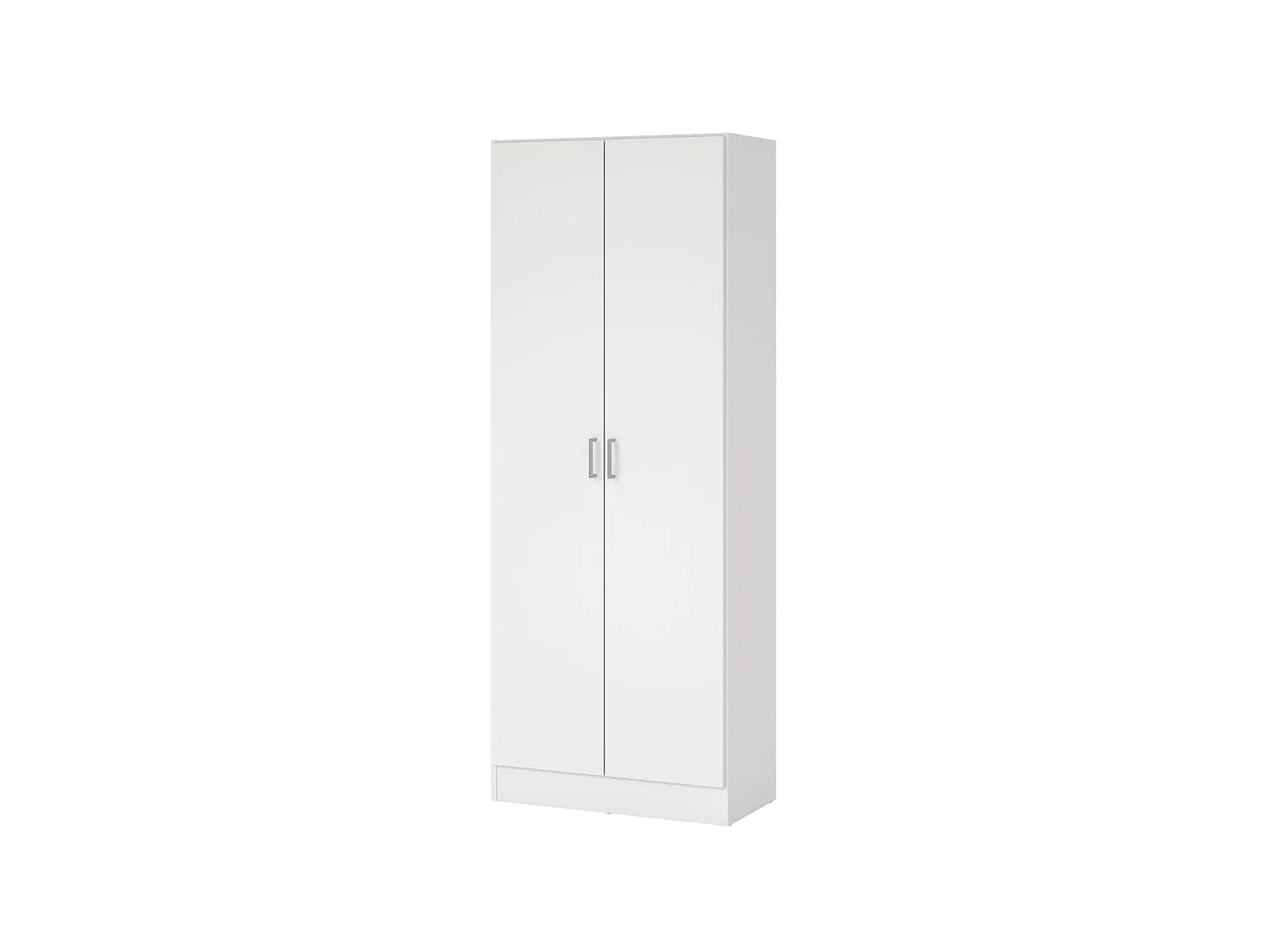 Armario multiuso Soresina de 2 puertas, 3 estantes, 73x180h cm blanco, 2 puertas, 5 compartimentos