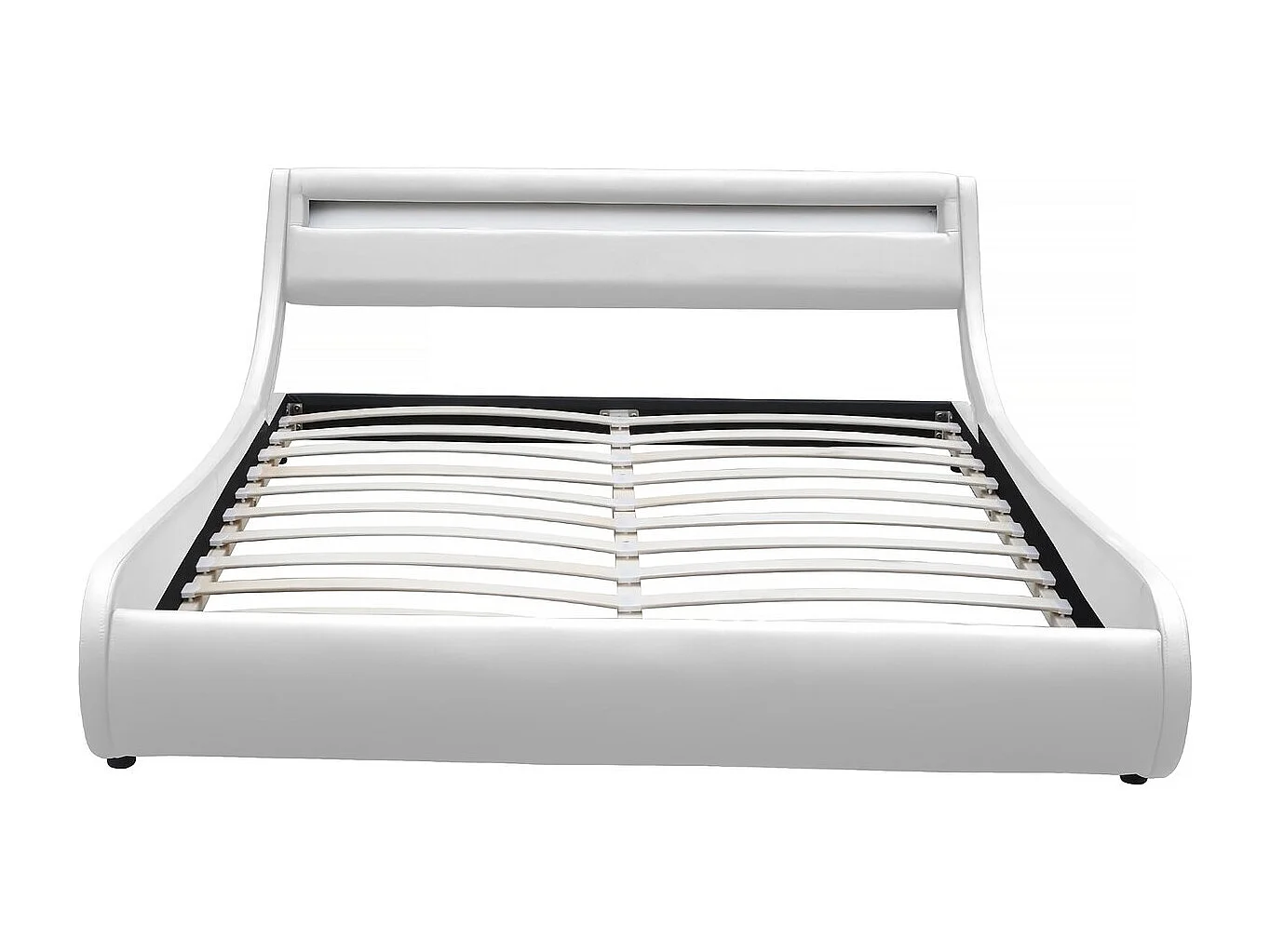 Lit LED "Natacha" - 140 x 190 cm - Blanc