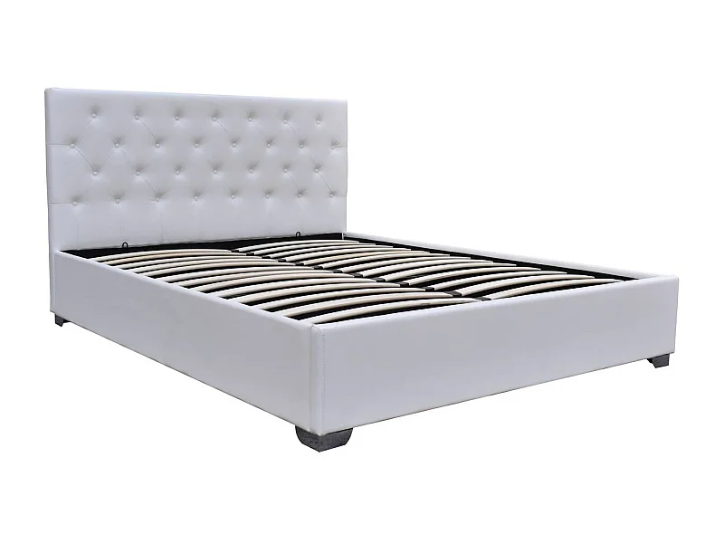 Doppelbett mit Bettkasten "Tino" - 160 x 200 cm - Weiß