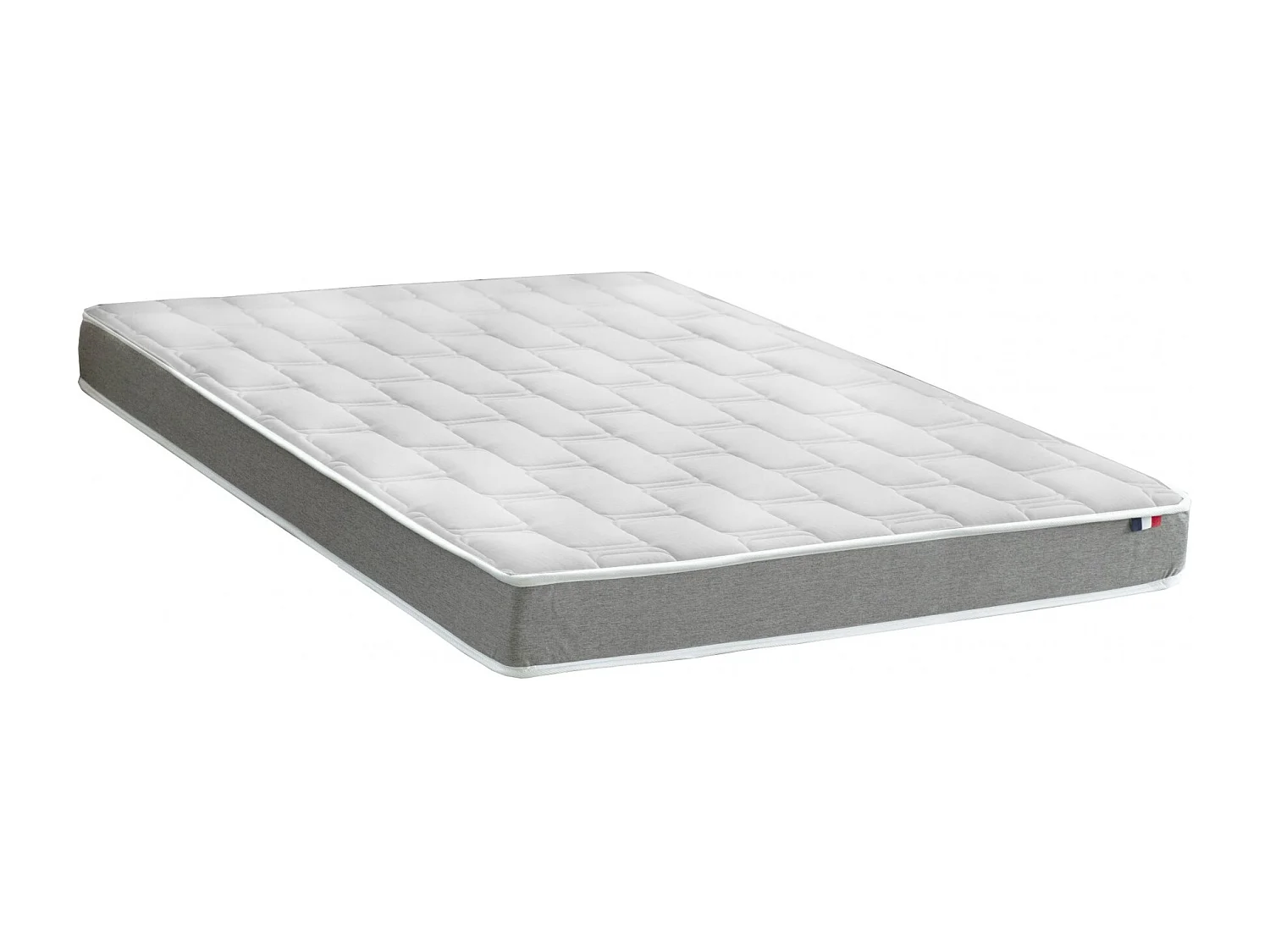 Ensemble matelas mémoire de forme et mousse HR ZENITH avec sommier - confort français Dimensions - 140 x 190 cm, Sommier - Bleu denim