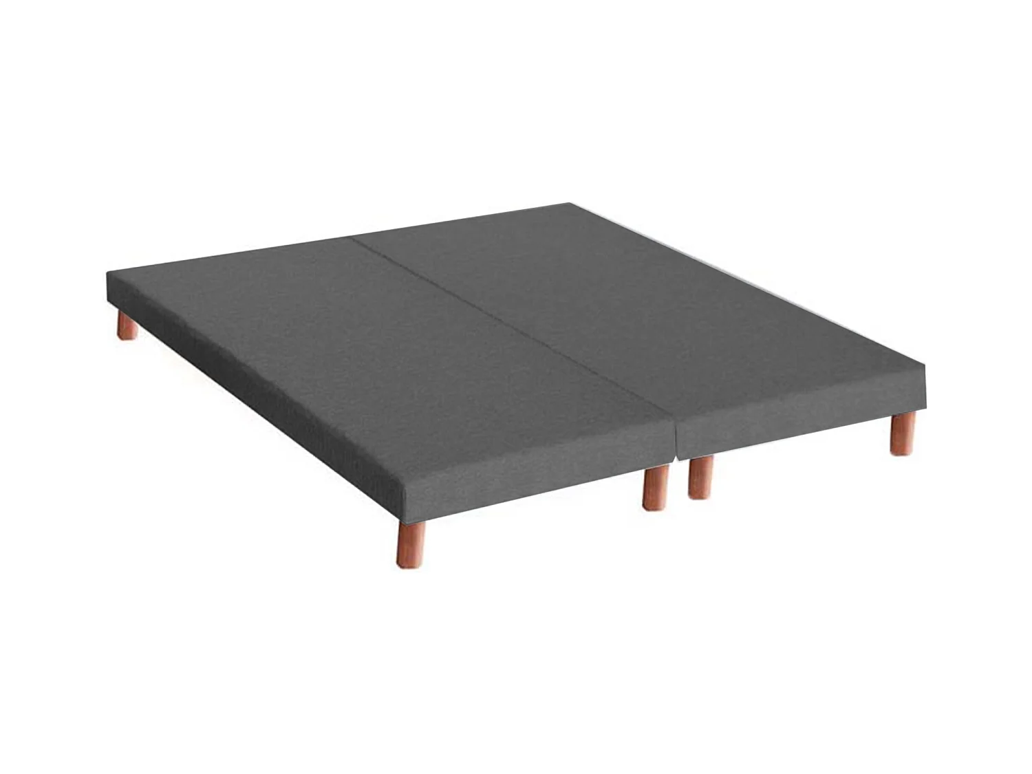Ensemble Matelas 100% latex 5 zones ORIGINEL + Sommier - Spécial Dos Sensible - Fabriqué en France Dimensions - 2x80 x 200 cm, Sommier - Gris chiné