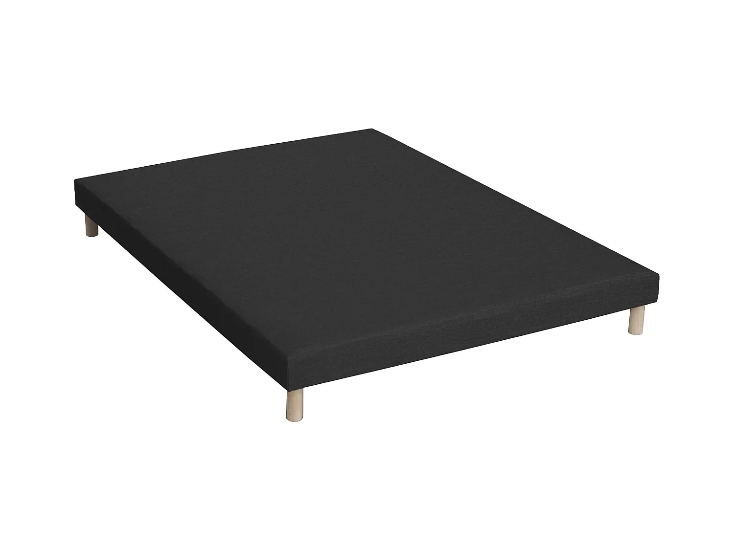 Ensemble Matelas 100% latex 5 zones ORIGINEL + Sommier - Spécial Dos Sensible - Fabriqué en France Dimensions - 140 x 190 cm, Sommier - Noir