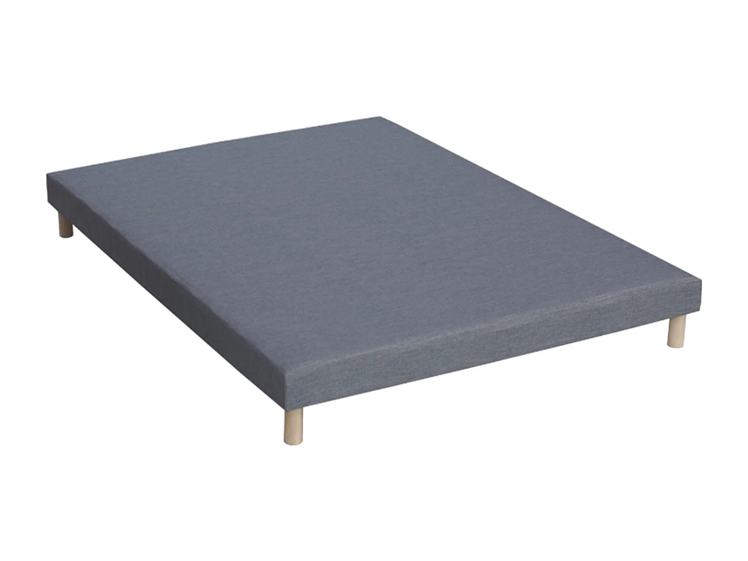 Ensemble literie : matelas à ressorts COSMOS et sommier - qualité française Dimensions - 140 x 190 cm, Sommier - Bleu denim