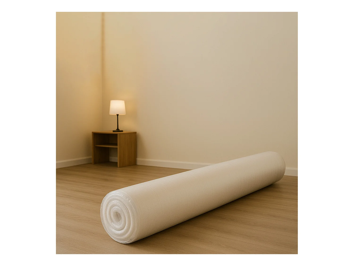 Ensemble literie : matelas à ressorts ODYSSEE et mémoire de forme avec sommier - Qualité française Dimensions - 140 x 190 cm, Sommier - Blanc