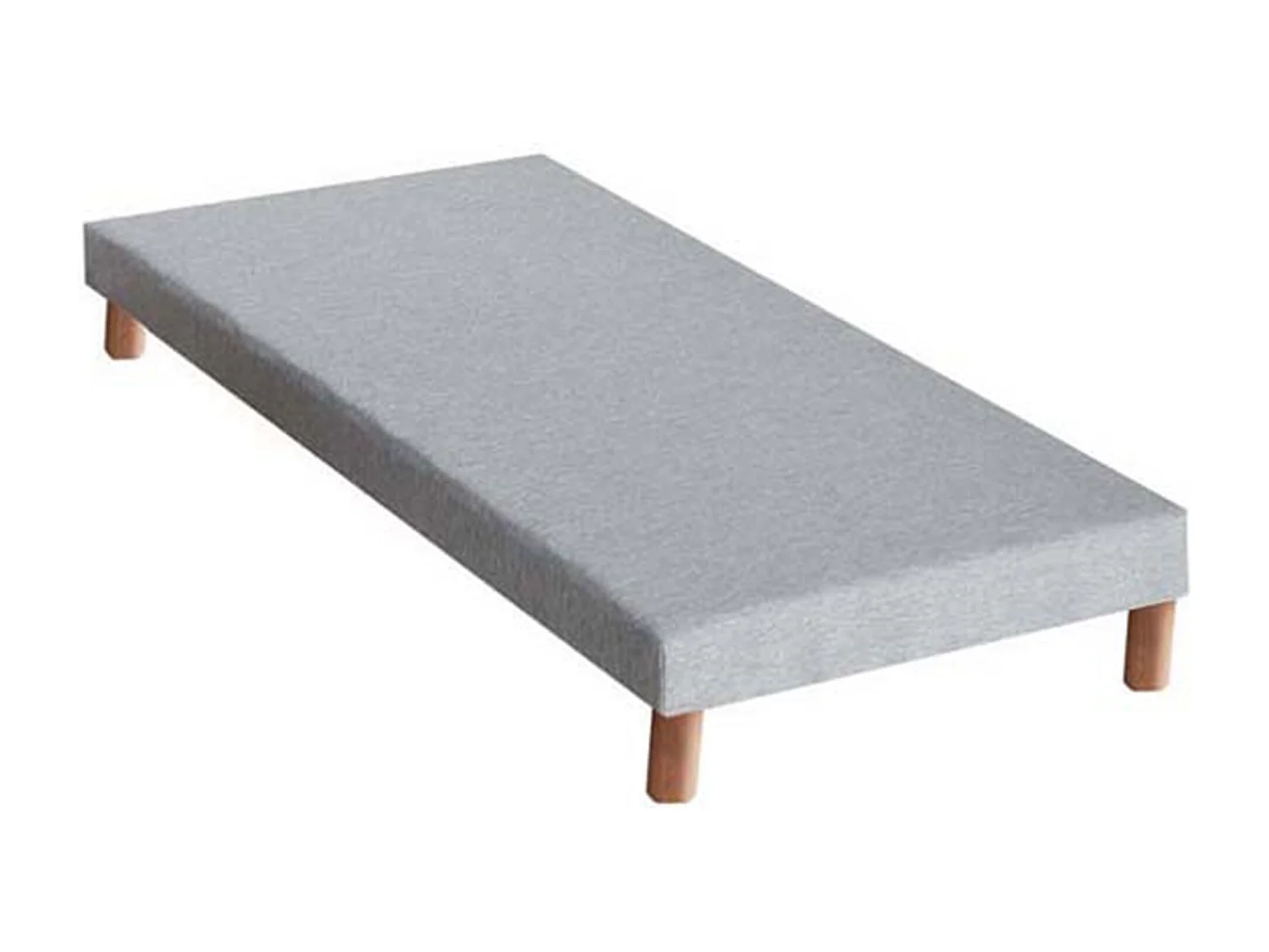 Ensemble literie : matelas à ressorts ODYSSEE et mémoire de forme avec sommier - Qualité française Dimensions - 90 x 190 cm, Sommier - Gris chiné