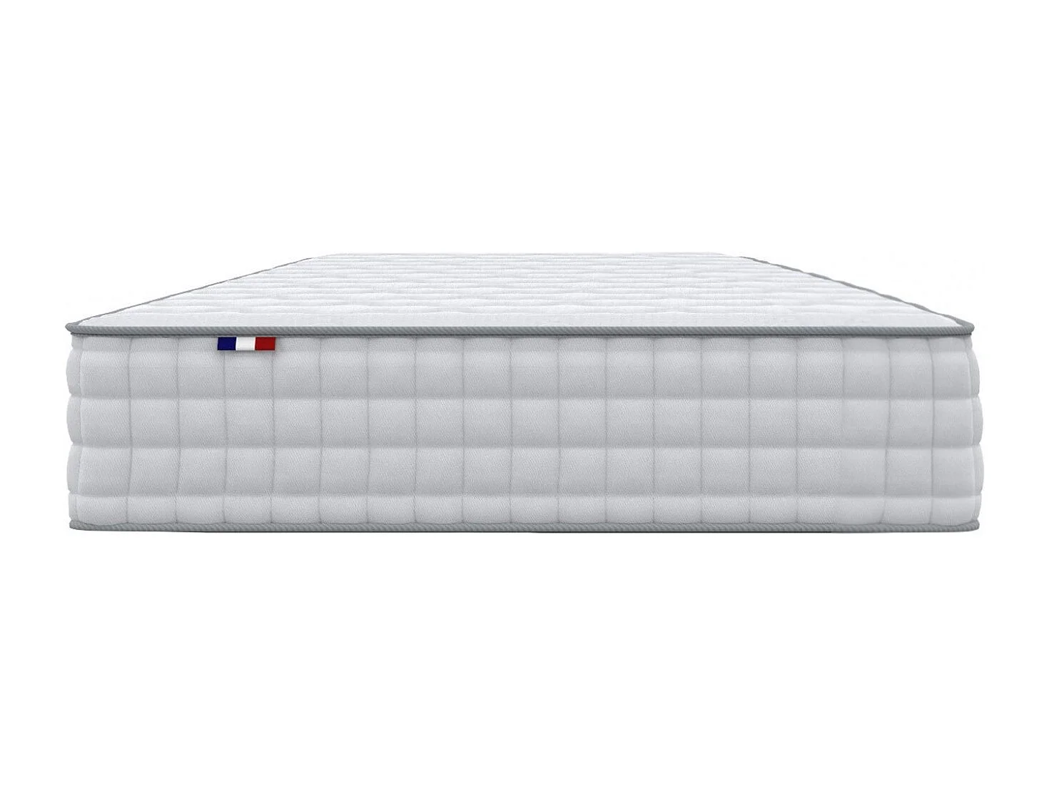 Ensemble literie : matelas à ressorts COSMOS et sommier - qualité française Dimensions - 90 x 190 cm, Sommier - Blanc