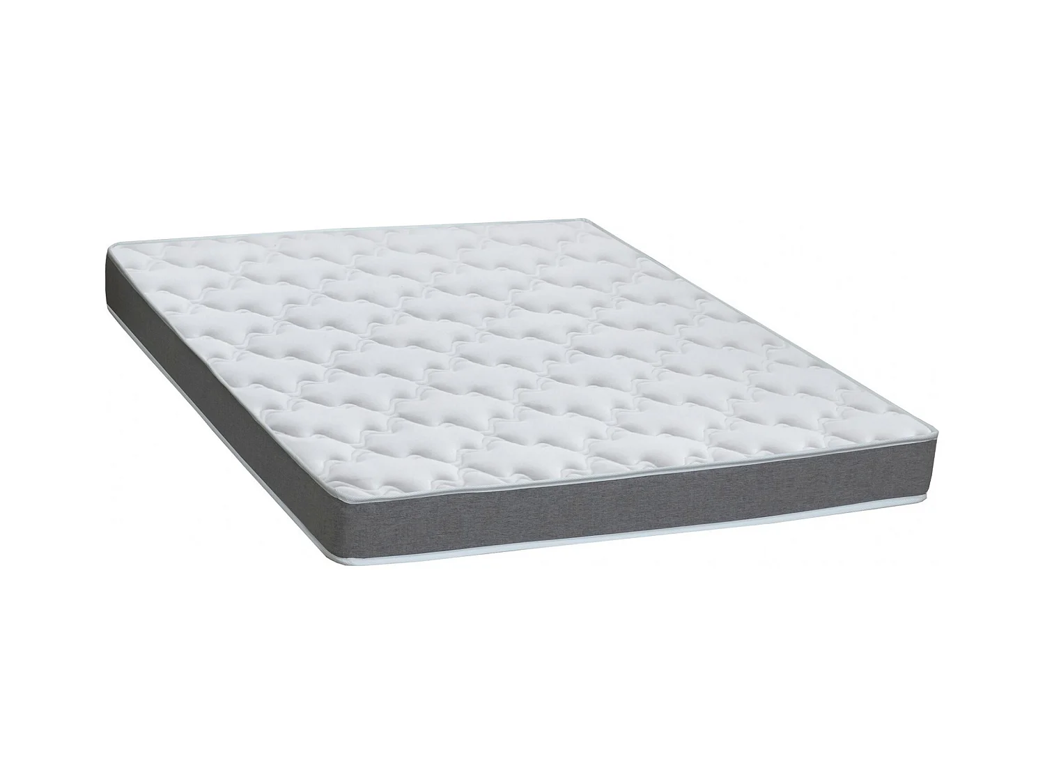 Ensemble matelas mousse réversible STRATUS et sommier - confort français Dimensions - 140 x 190 cm, Sommier - Blanc