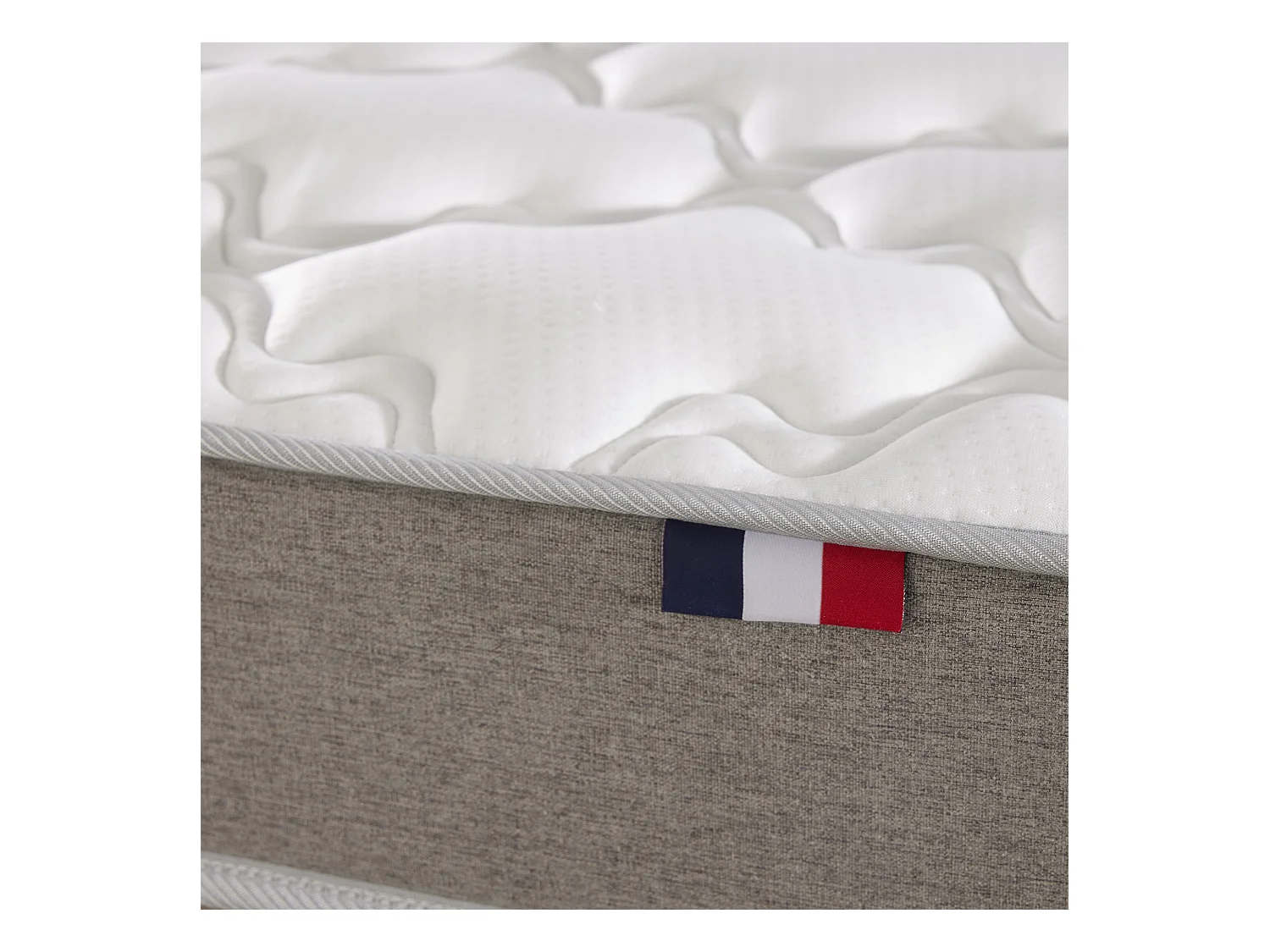 Ensemble matelas mousse réversible STRATUS et sommier - confort français Dimensions - 90 x 190 cm, Sommier - Vert celadon