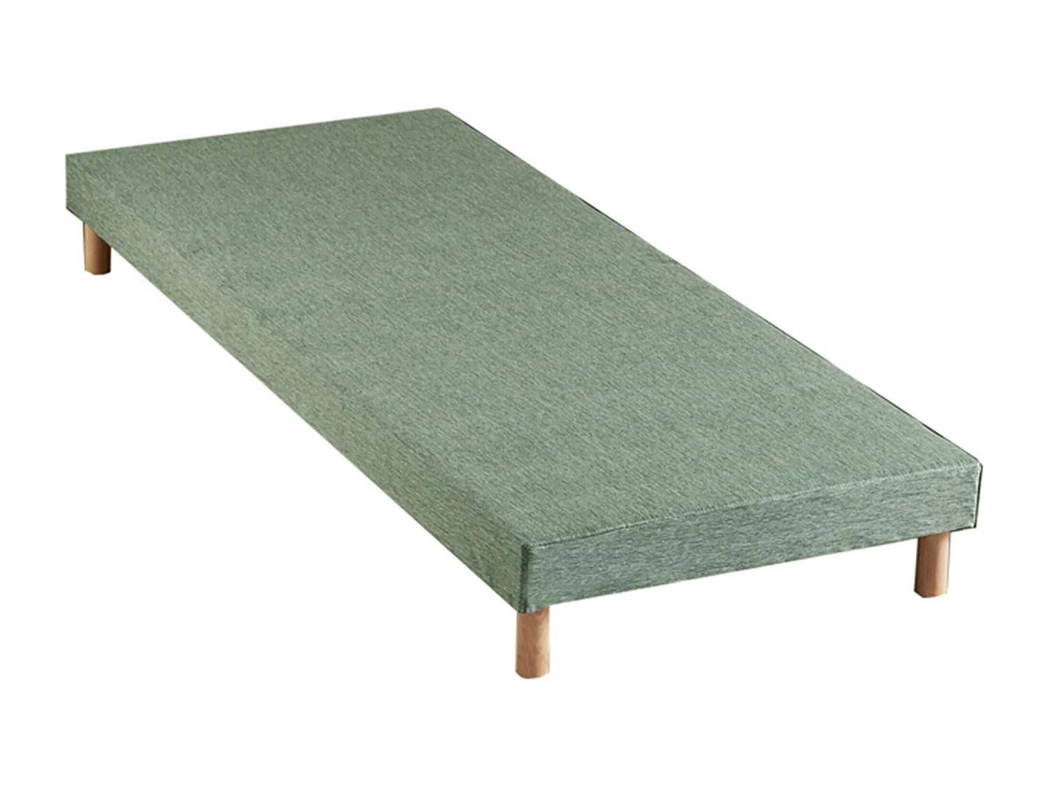 Ensemble matelas mousse réversible STRATUS et sommier - confort français Dimensions - 90 x 190 cm, Sommier - Vert celadon