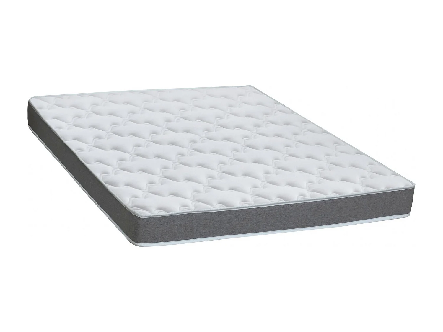 Ensemble matelas mousse réversible STRATUS et sommier - confort français Dimensions - 140 x 190 cm, Sommier - Bleu denim