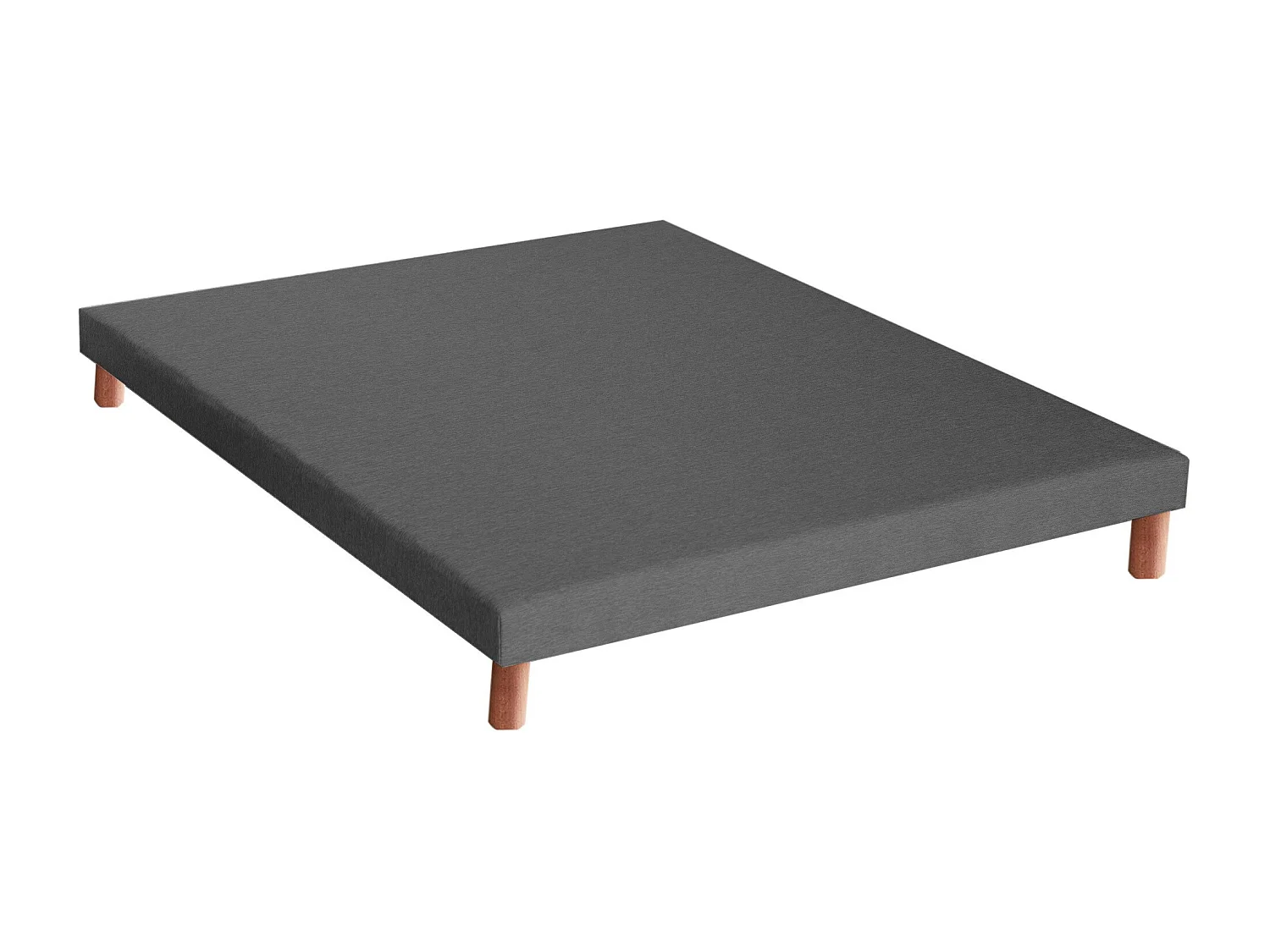 Ensemble matelas mousse réversible STRATUS et sommier - confort français Dimensions - 140 x 190 cm, Sommier - Gris chiné