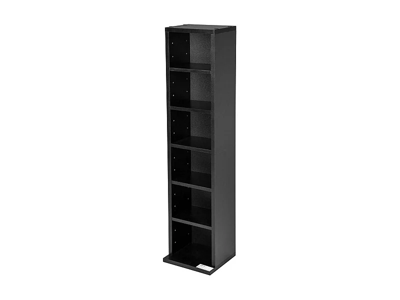 Libreria a colonna per CD/DVD scaffale portaoggetti per 100 CD in MDF nero 08_0000354