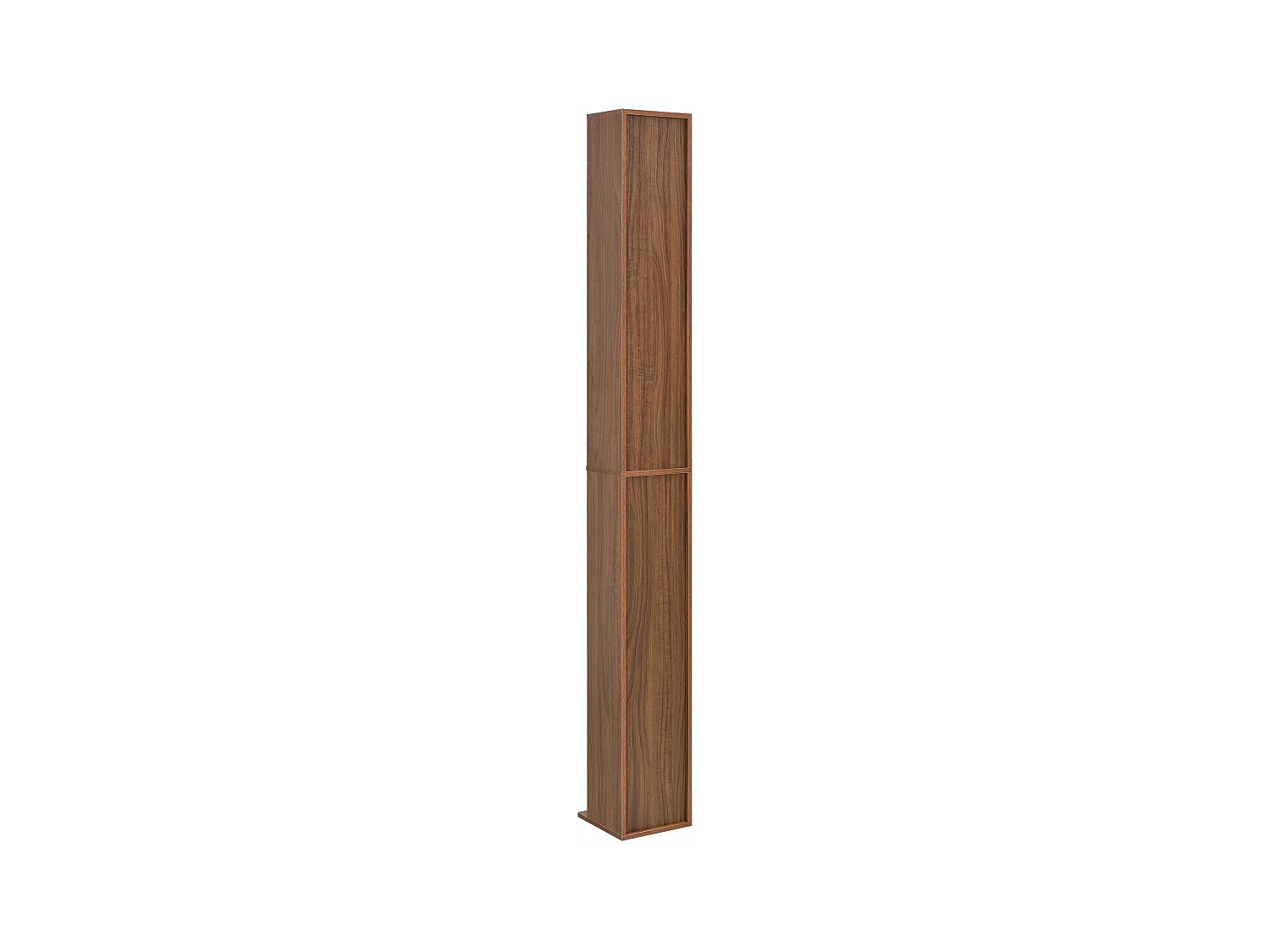 Mueble de almacenamiento con estantes para CD/DVD Tower 175 cm MDF melamina nogal 03_0004502