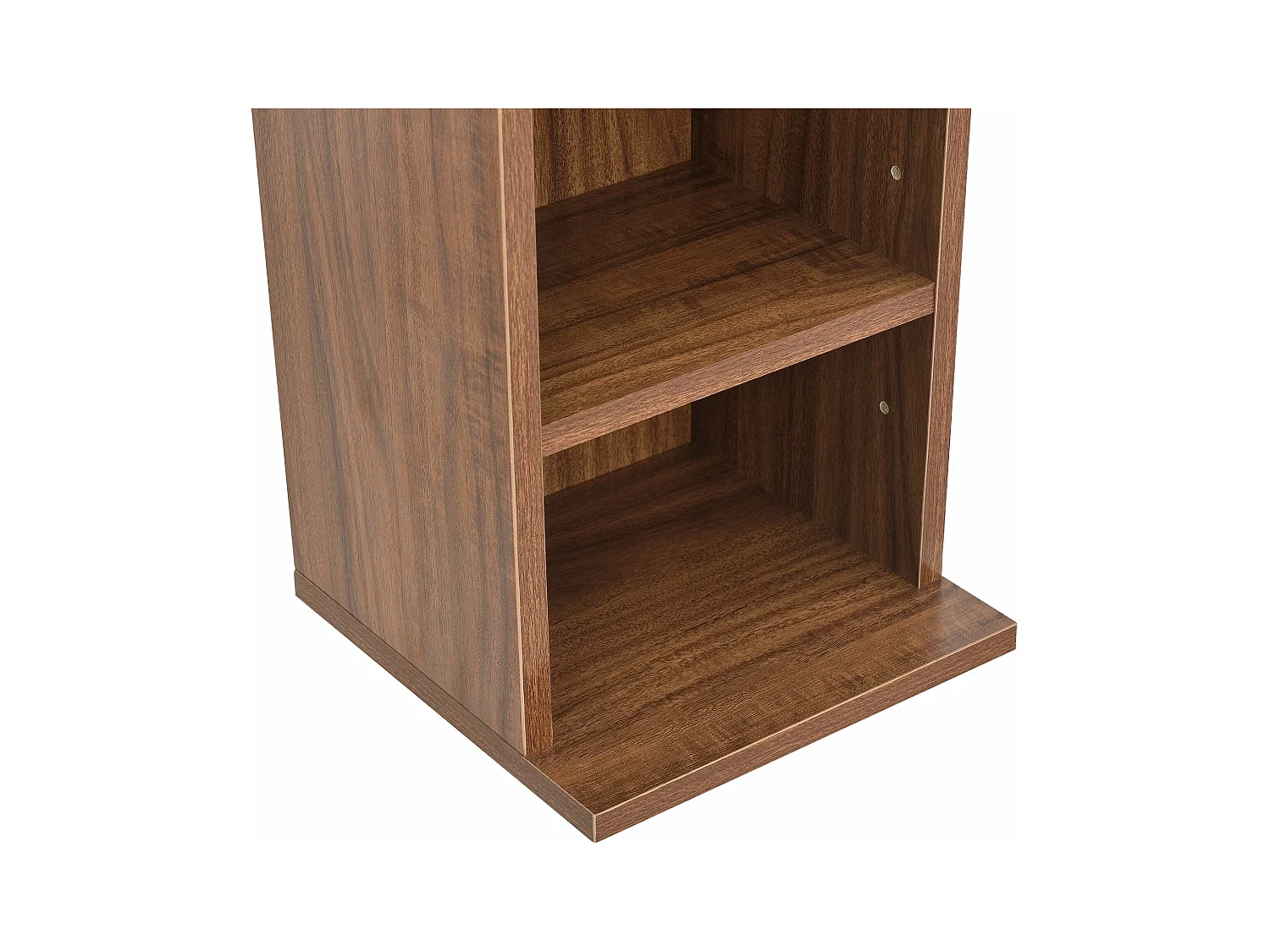 Mueble de almacenamiento con estantes para CD/DVD Tower 175 cm MDF melamina nogal 03_0004502