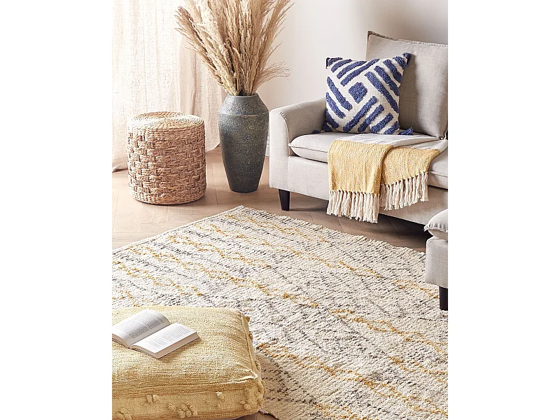 Tapis KADAPA Beige 160 x 230 cm Coton