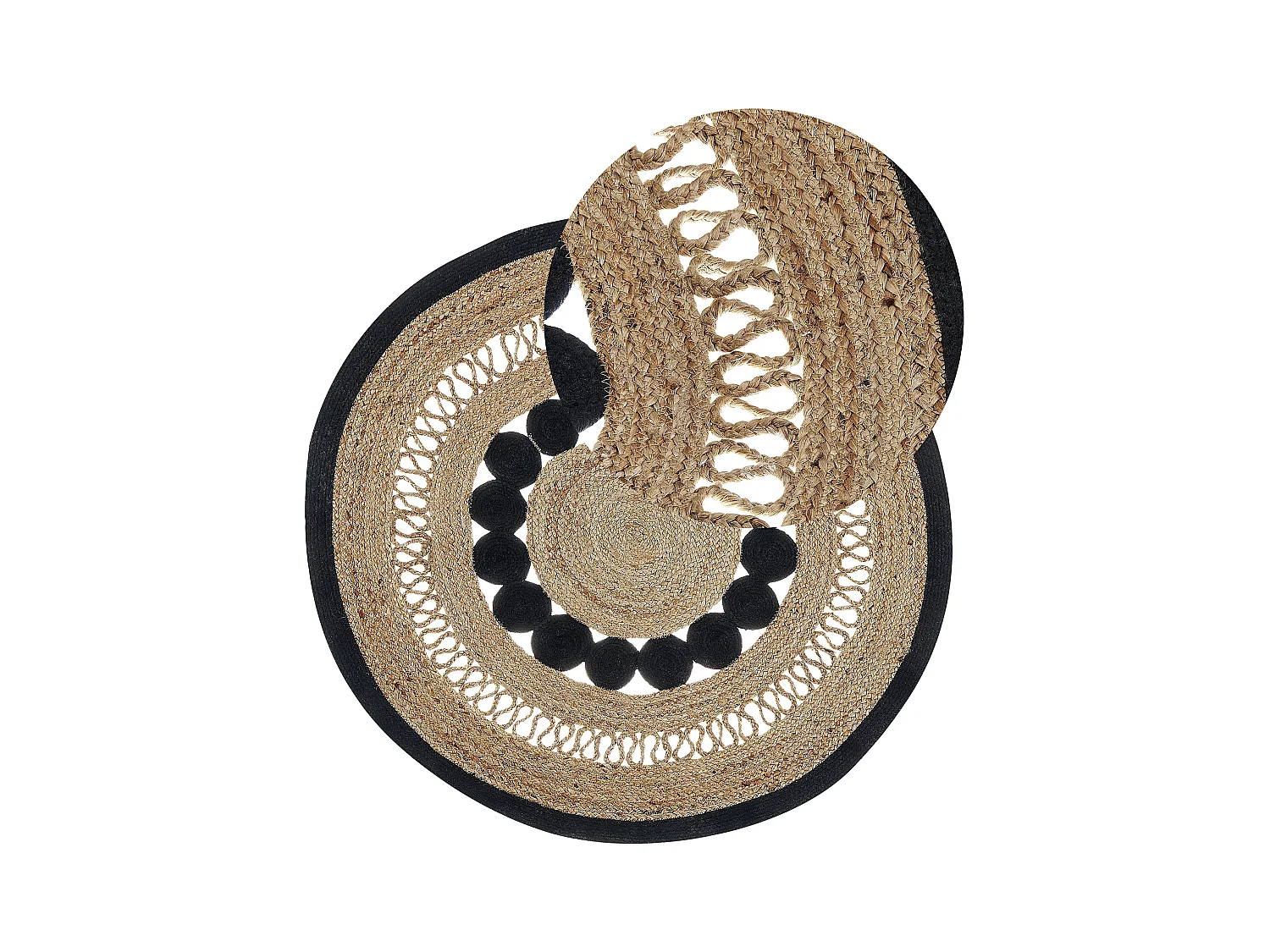 Alfombra YOZGAT ø 120 cm Yute Beige