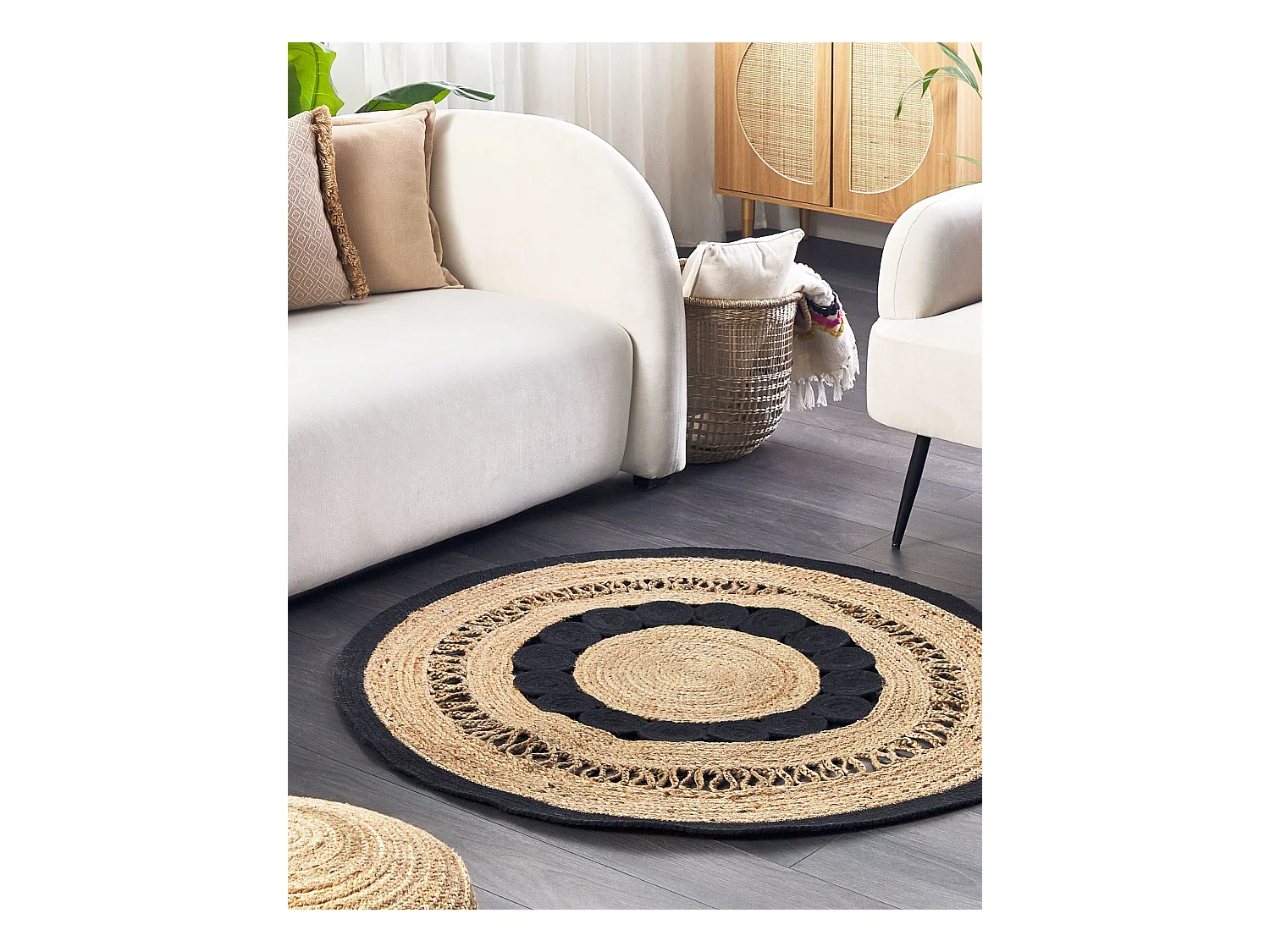 Tapis YOZGAT Beige ø 120 cm Jute