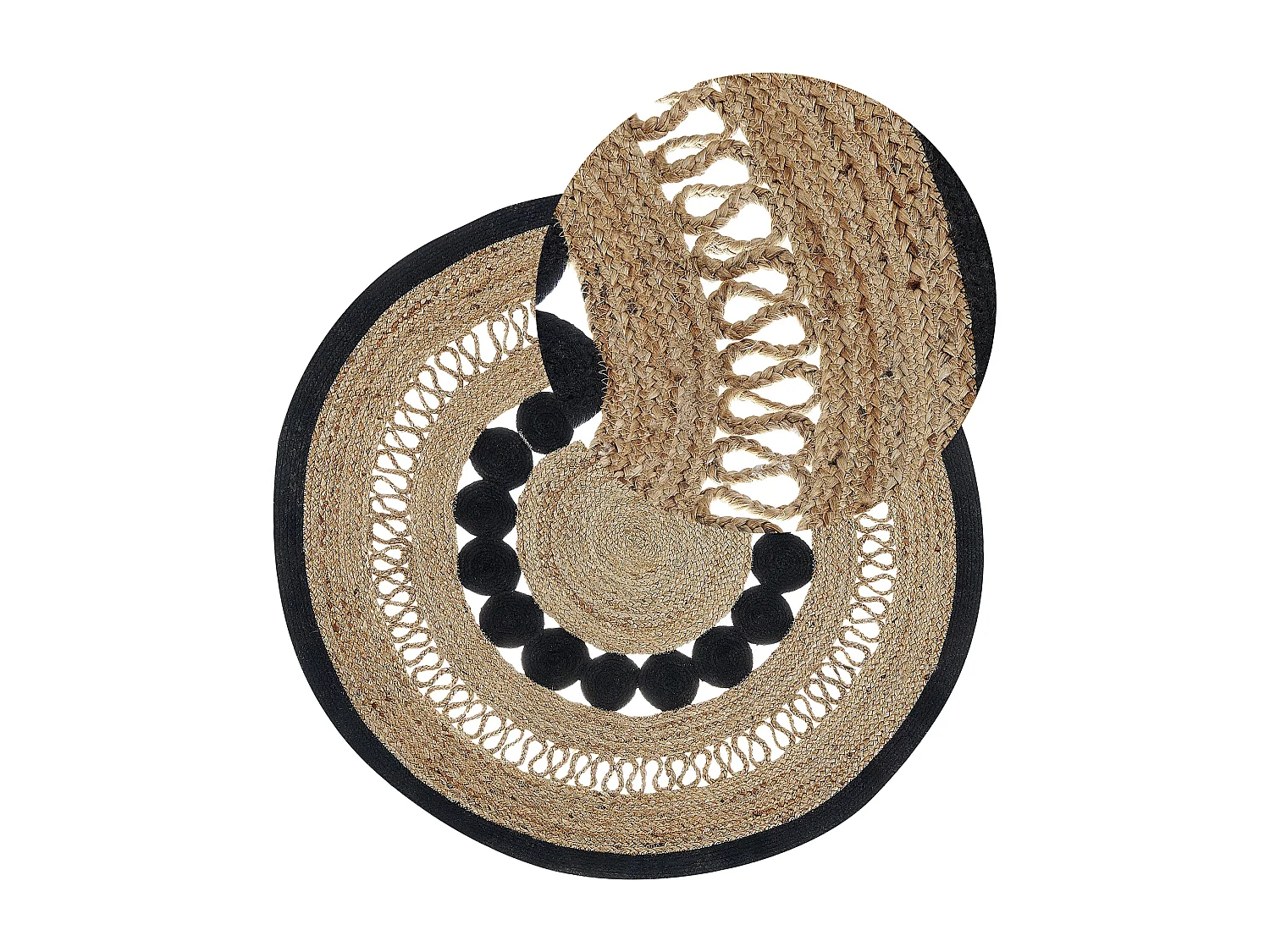 Teppich YOZGAT ø 120 cm Jute Beige