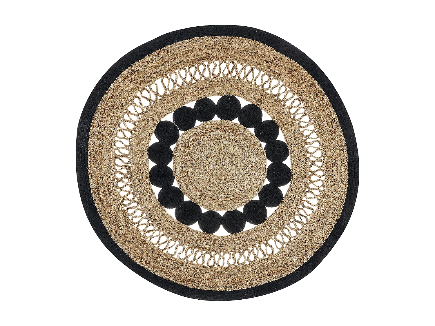 Tapis YOZGAT Beige ø 120 cm Jute