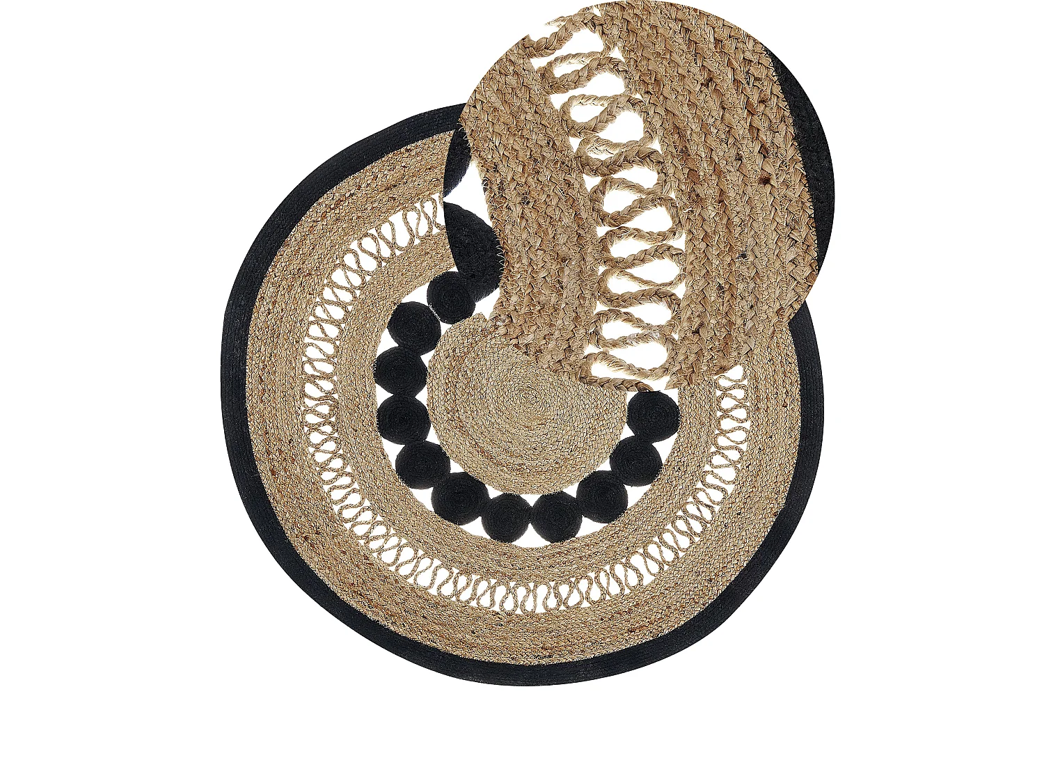 Vloerkleed YOZGAT ø 120 cm Jute Beige
