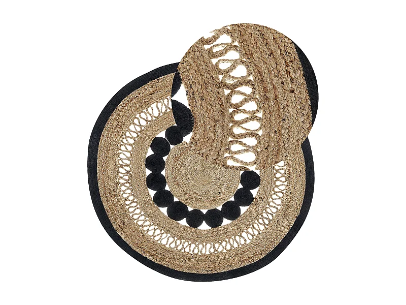 Teppich YOZGAT ø 120 cm Jute Beige