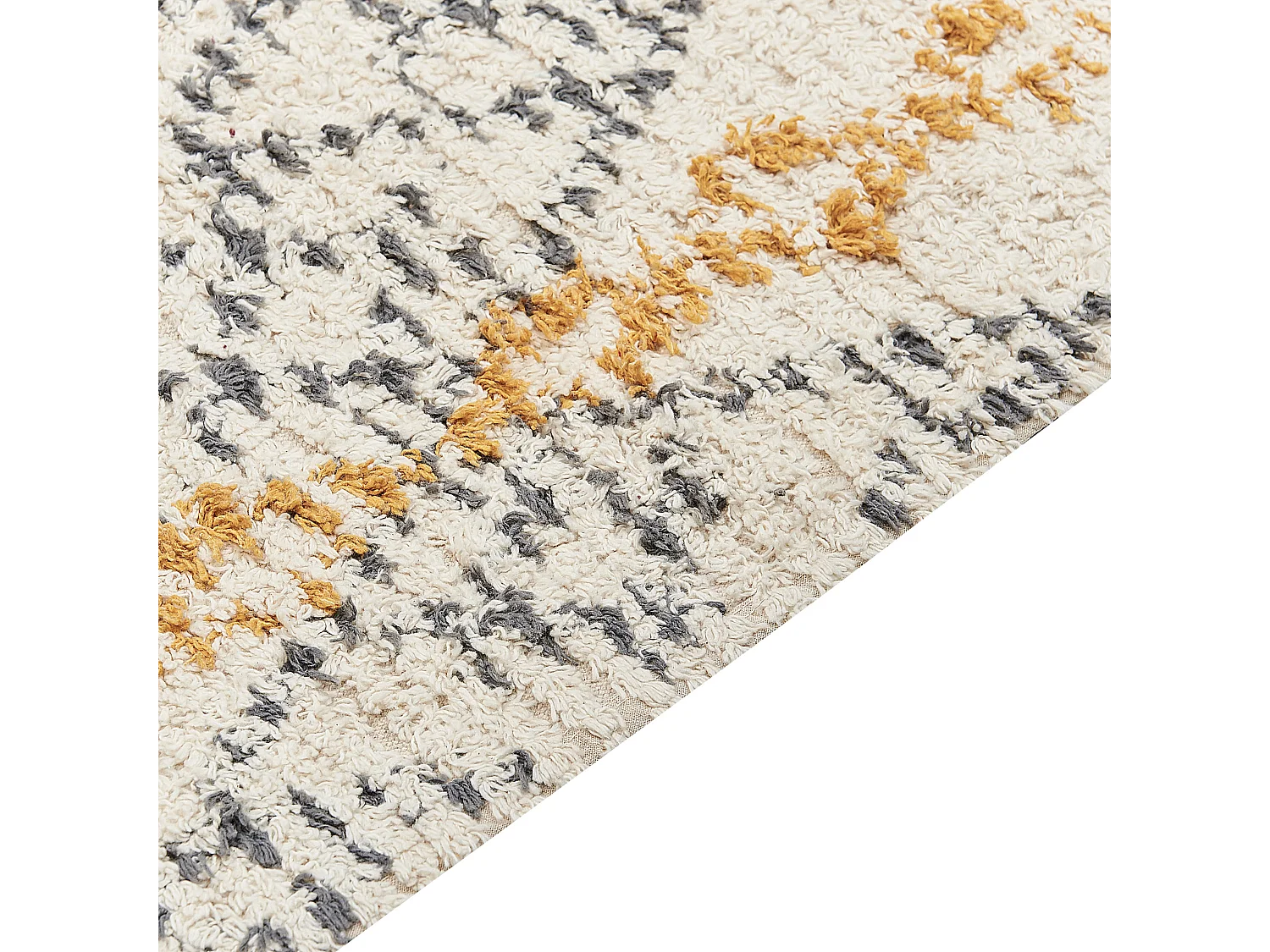 Vloerkleed katoen beige/geel 80 x 150 cm KADAPA