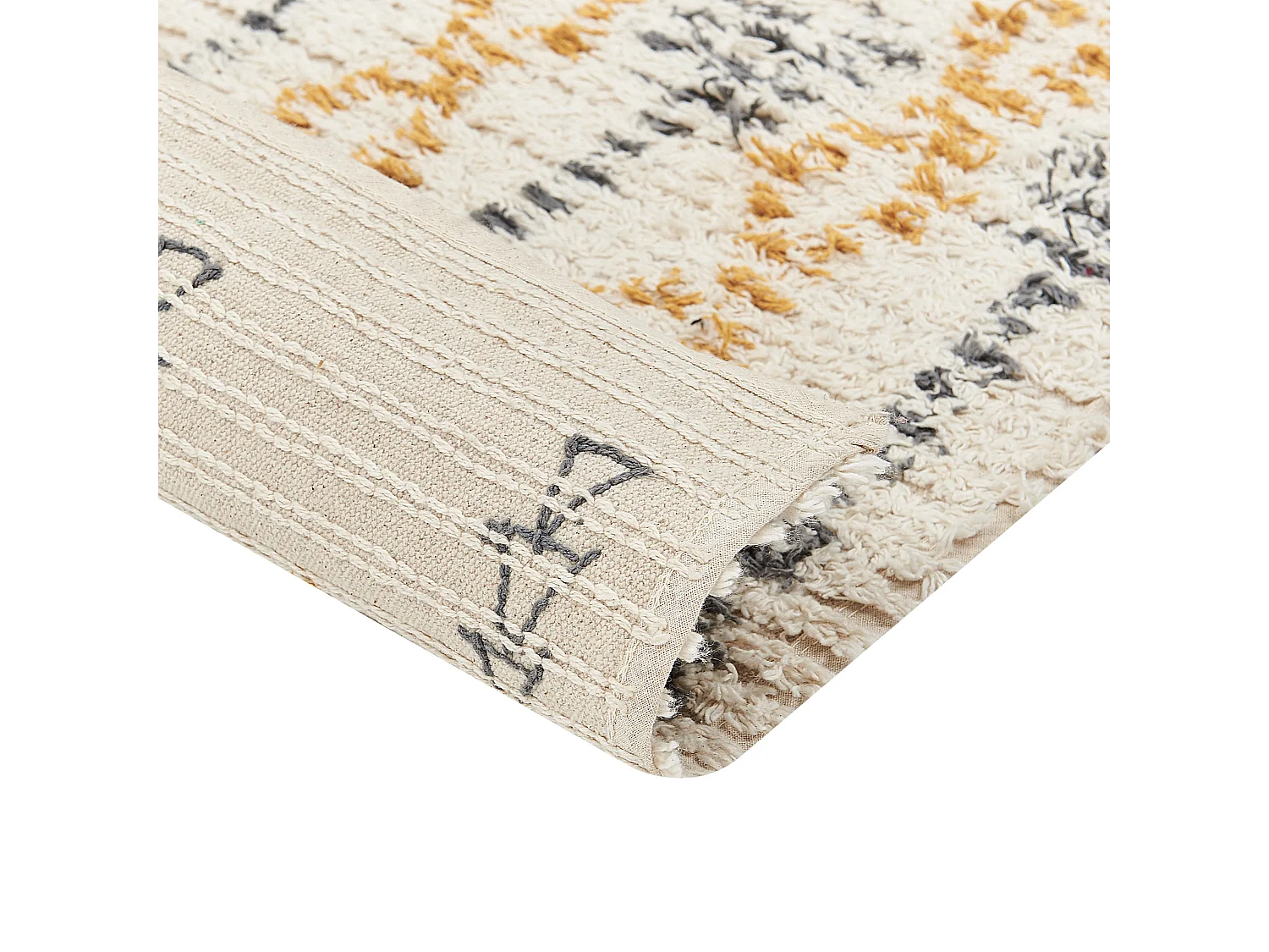 Vloerkleed katoen beige/geel 80 x 150 cm KADAPA