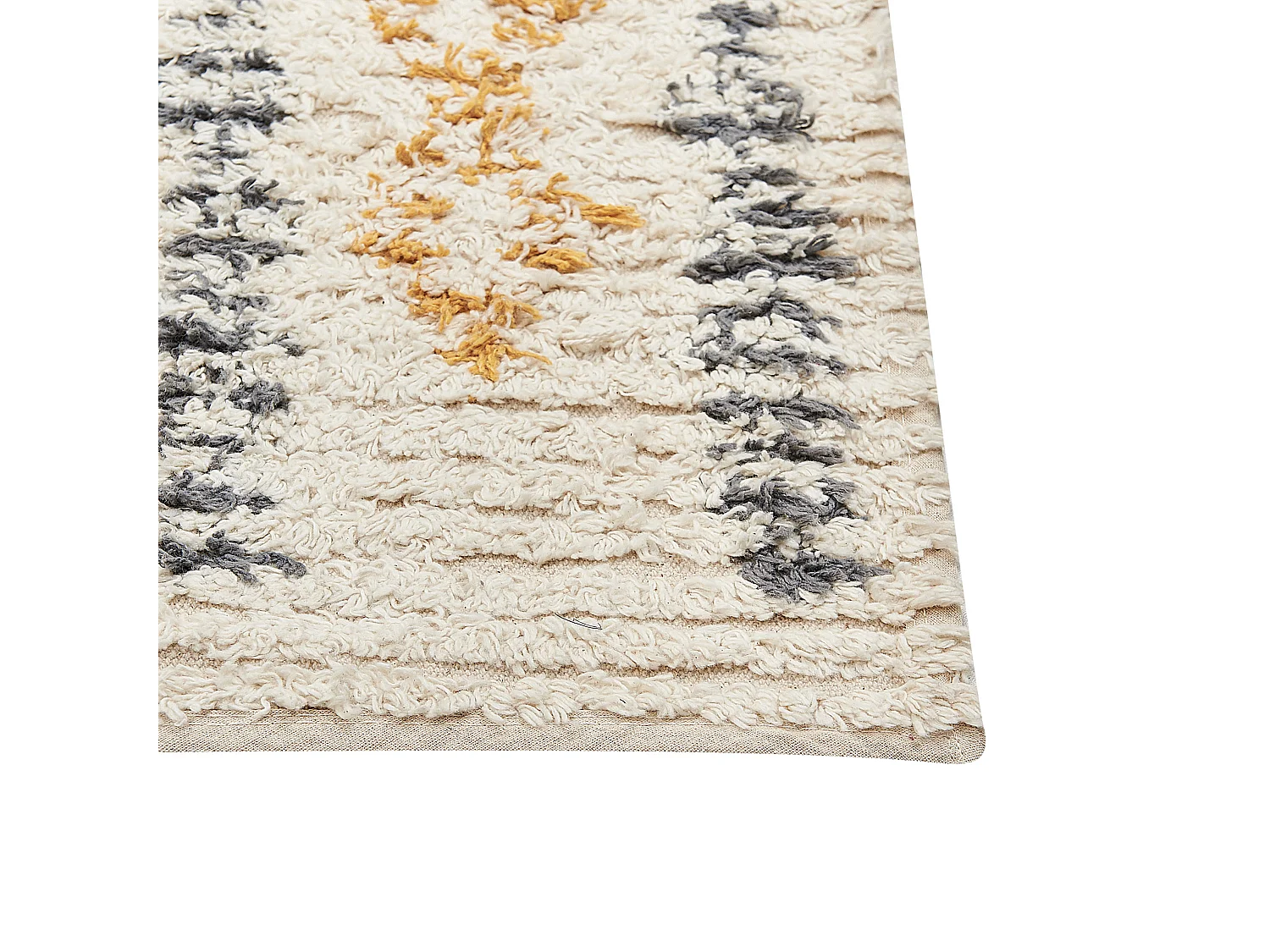 Vloerkleed katoen beige/geel 80 x 150 cm KADAPA