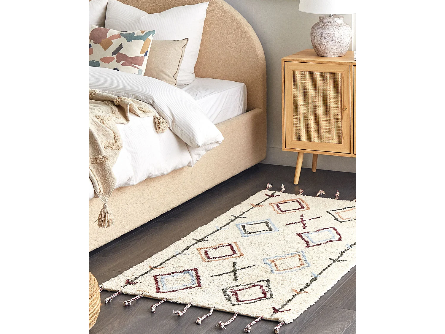 Tapis CORUM Beige 80 x 150 cm Coton