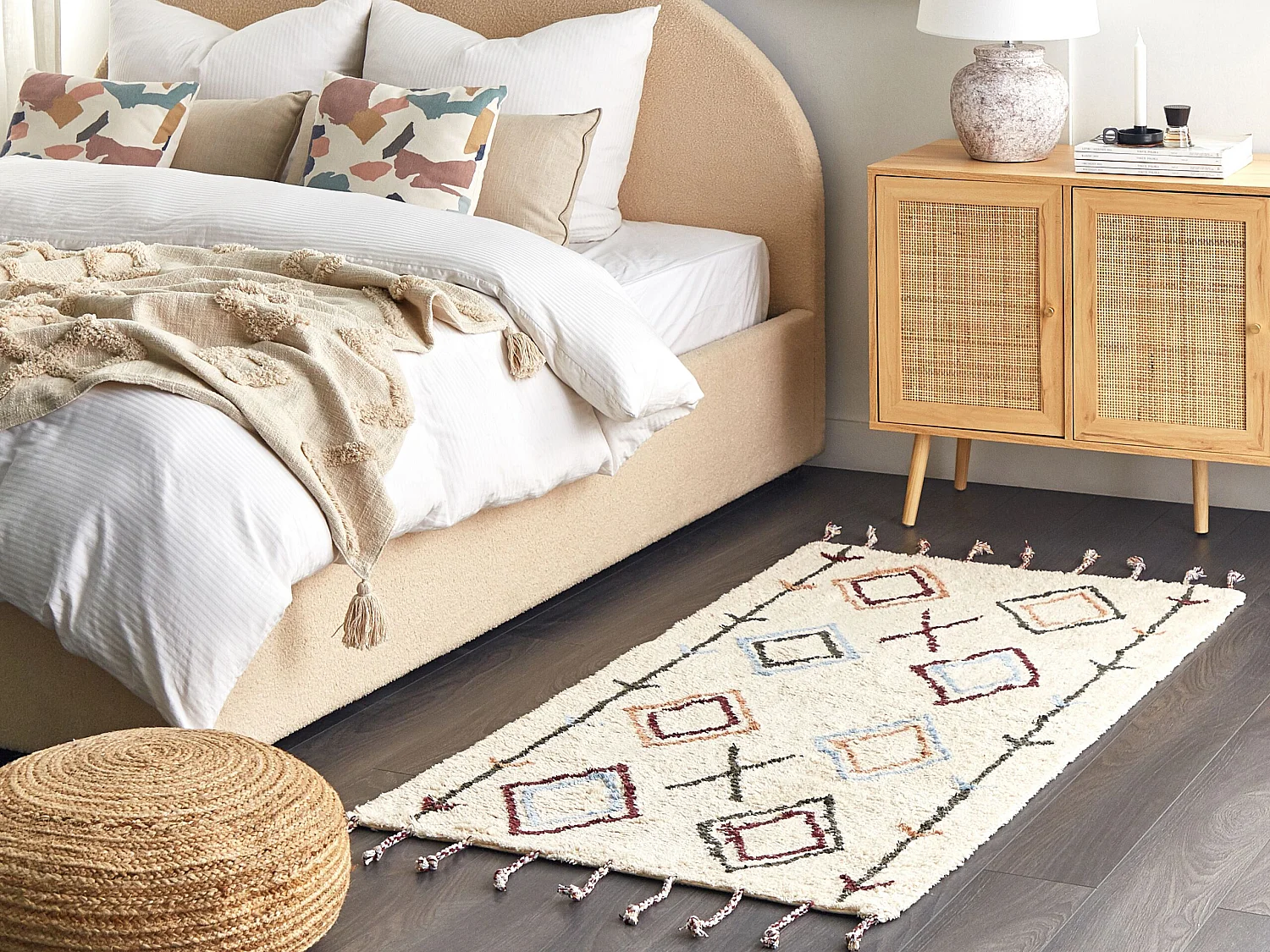 Rug CORUM Beige 80 x 150 cm Cotton