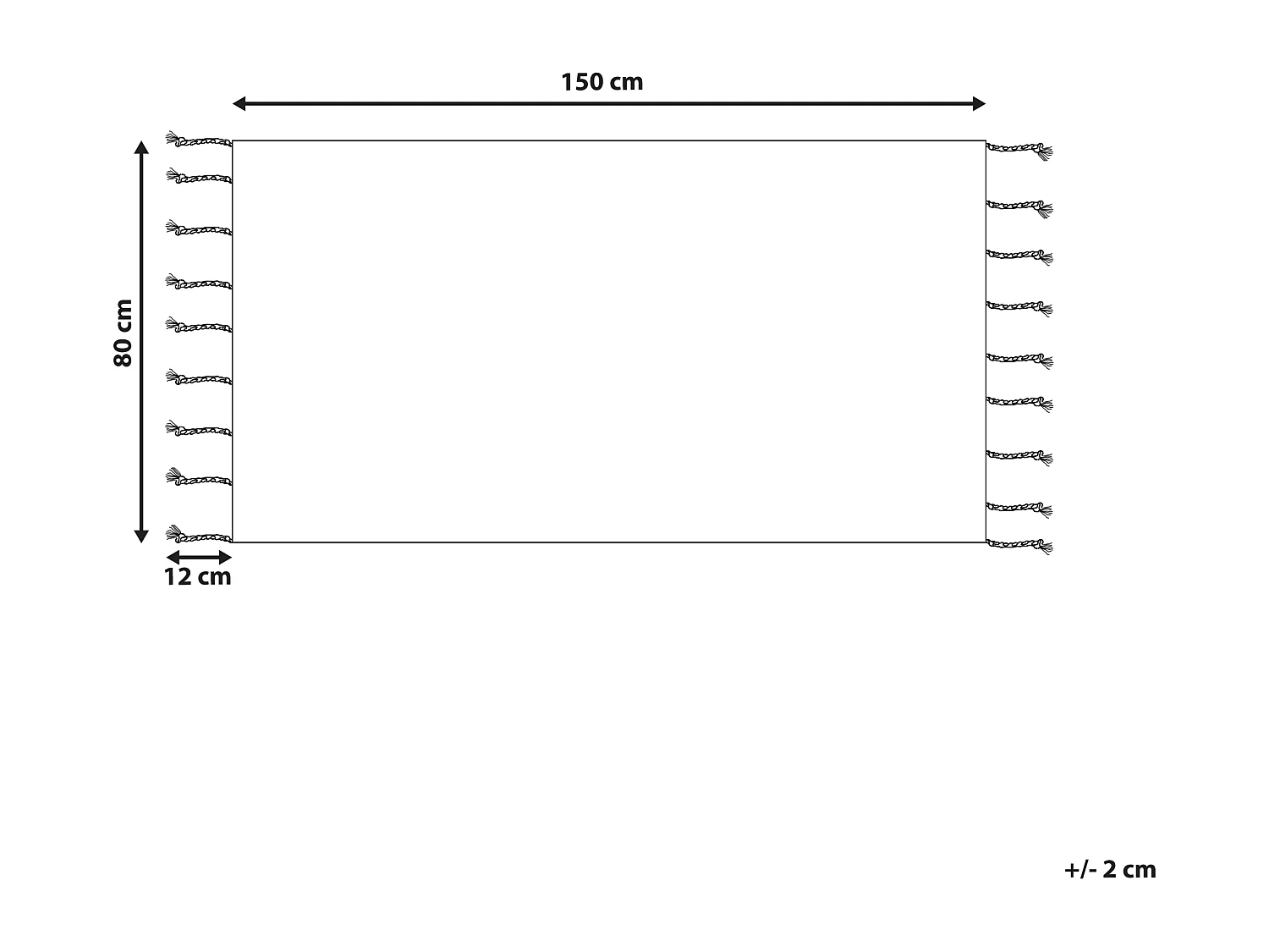 Vloerkleed katoen beige 80 x 150 cm CORUM