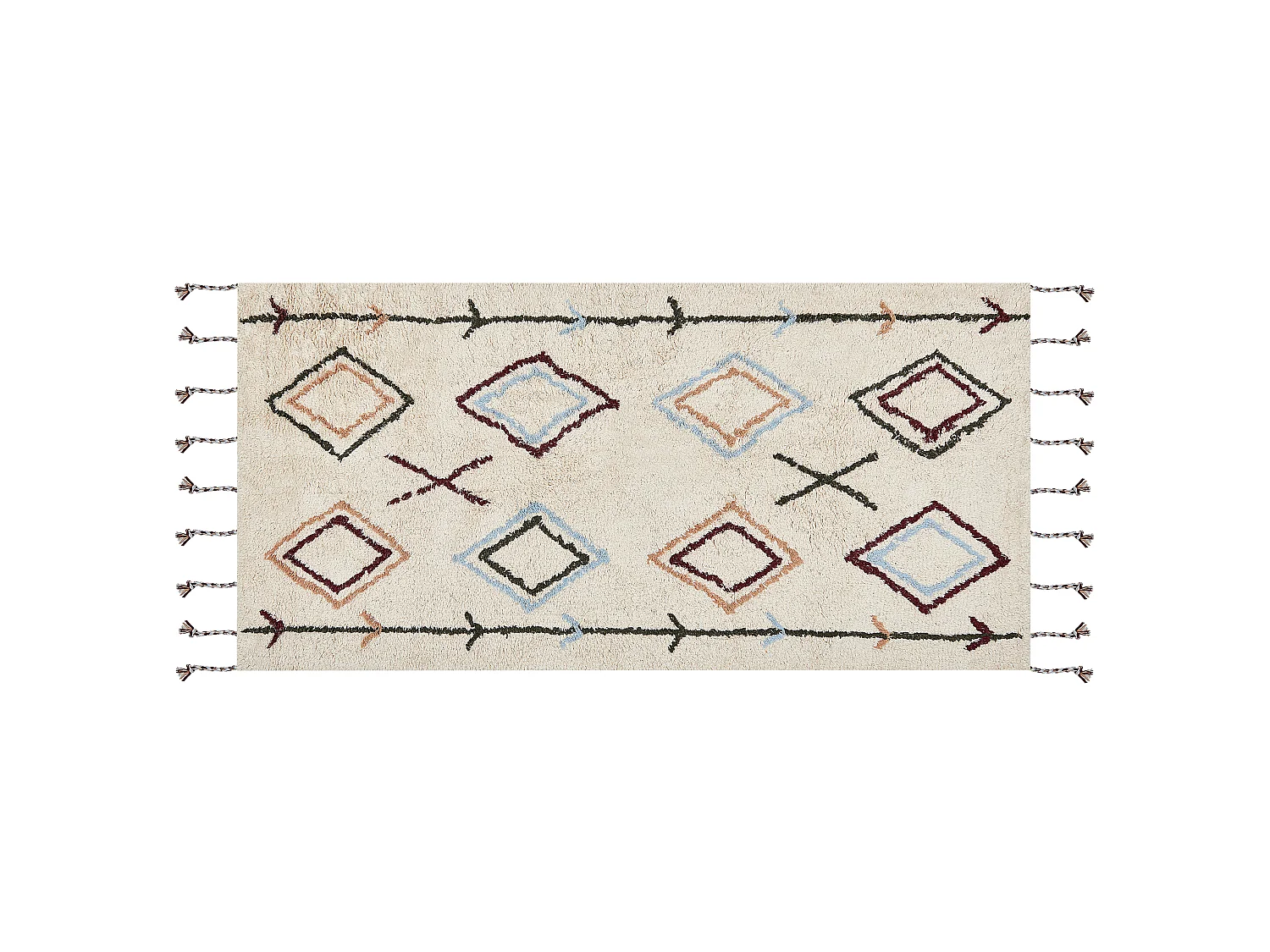 Rug CORUM Beige 80 x 150 cm Cotton
