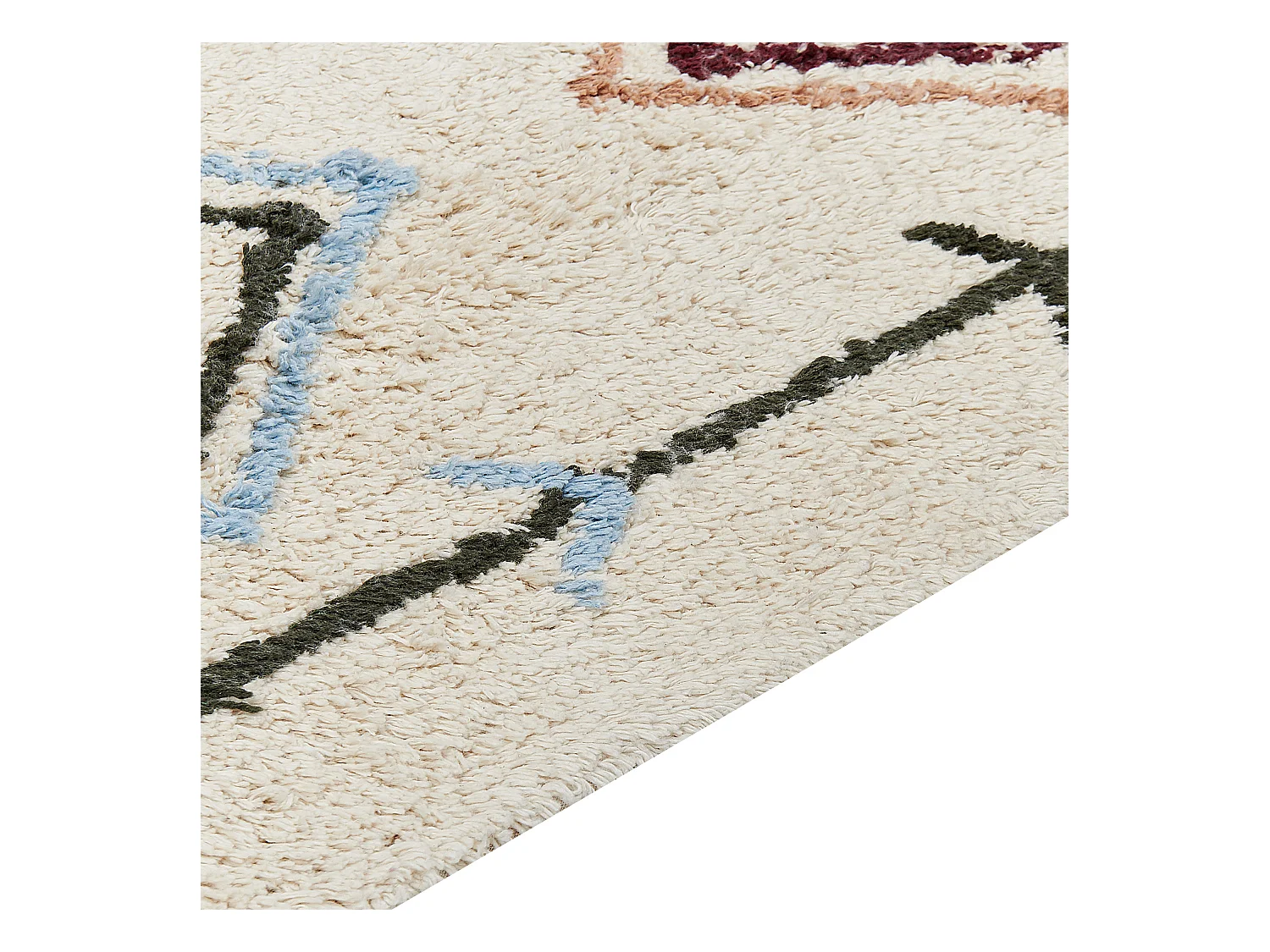 Vloerkleed katoen beige 160 x 230 cm CORUM