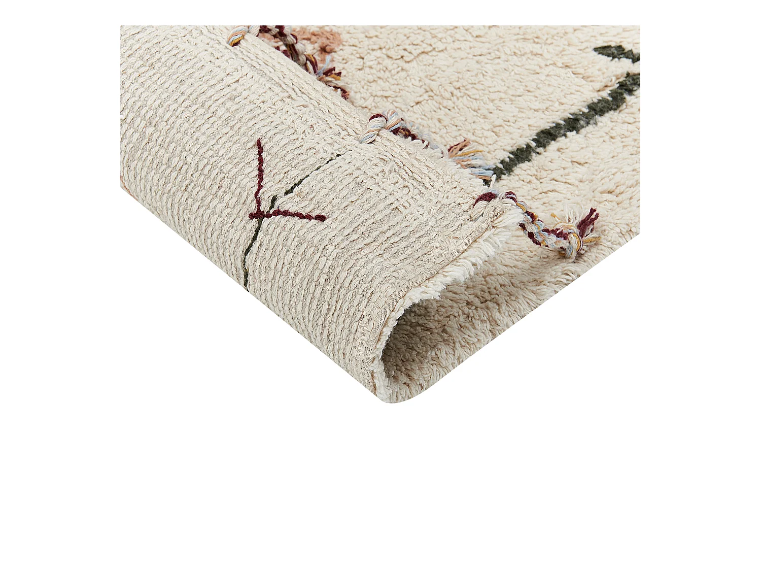 Vloerkleed katoen beige 160 x 230 cm CORUM