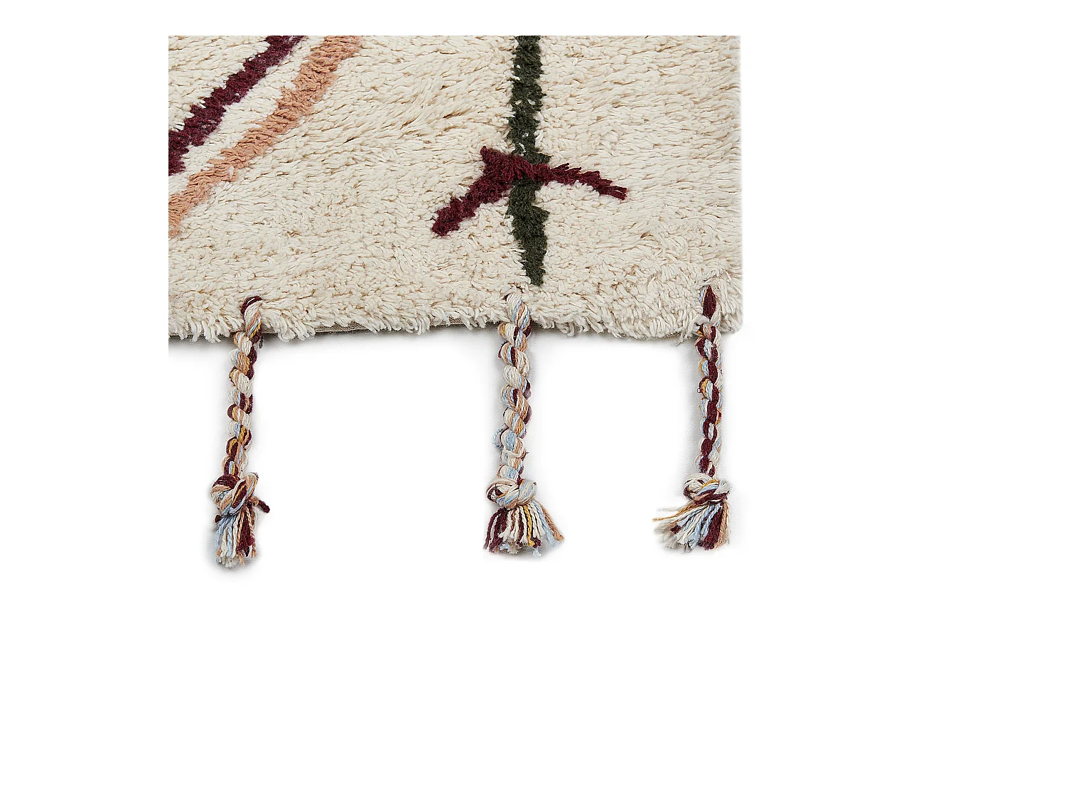 Vloerkleed katoen beige 160 x 230 cm CORUM