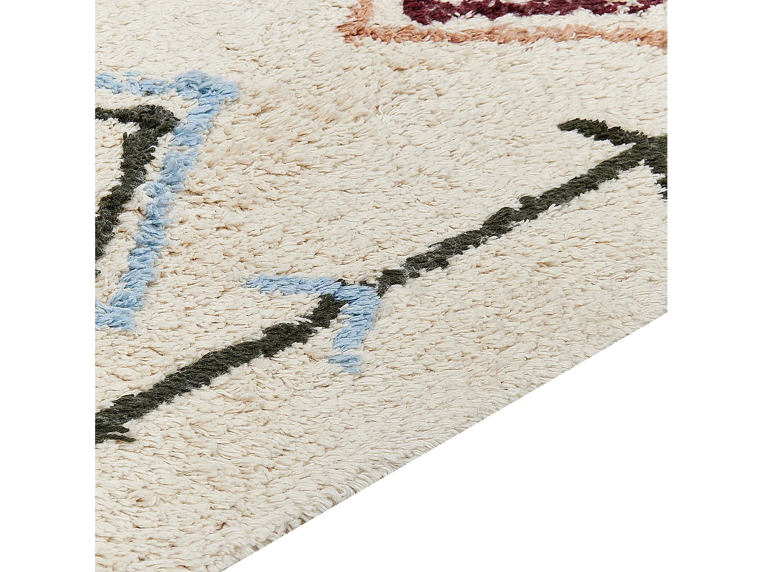 Vloerkleed katoen beige 160 x 230 cm CORUM