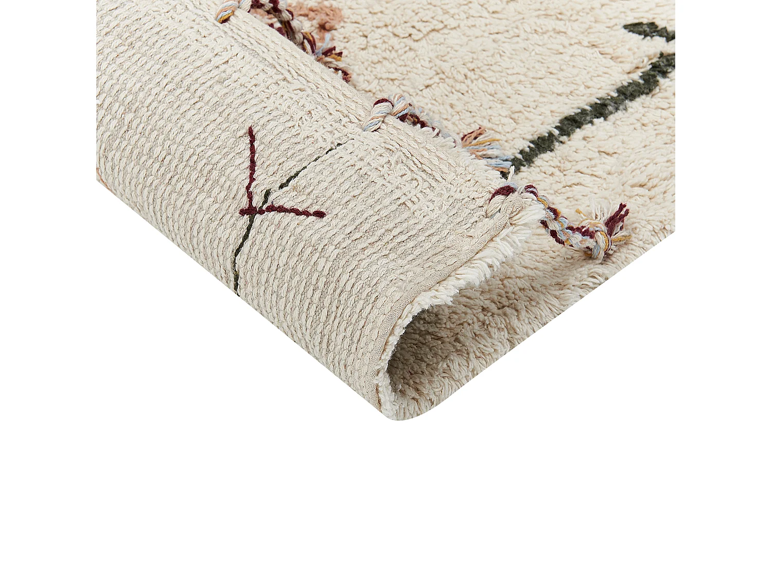 Vloerkleed katoen beige 160 x 230 cm CORUM