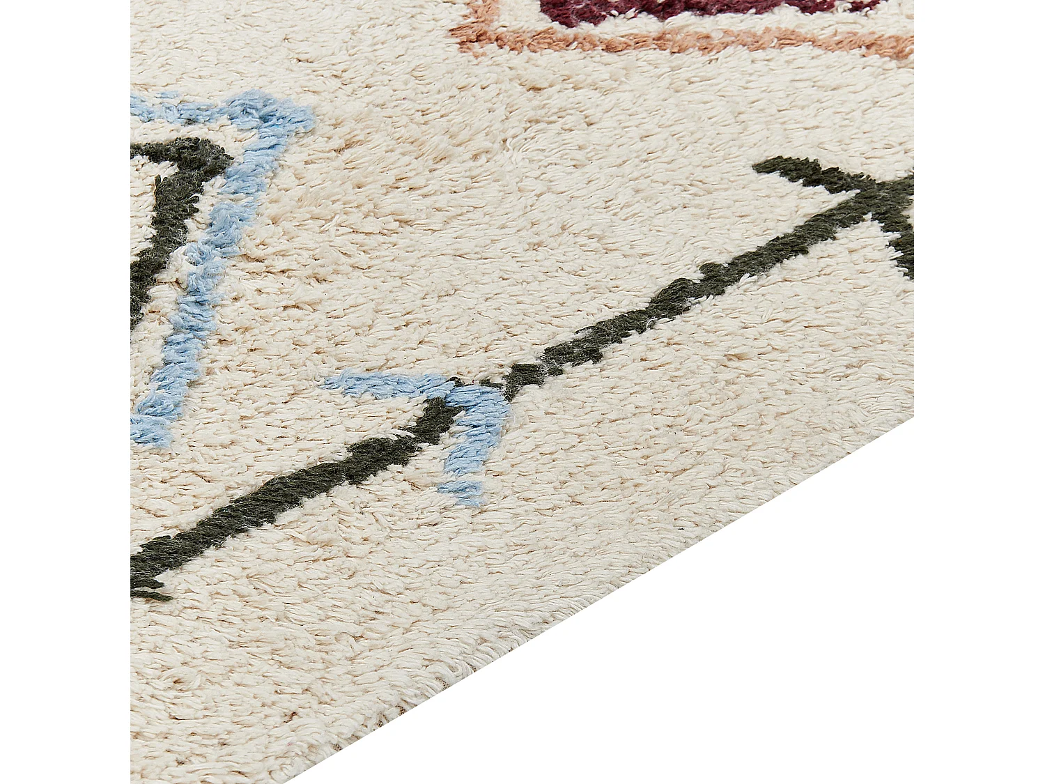 Vloerkleed katoen beige 140 x 200 cm CORUM