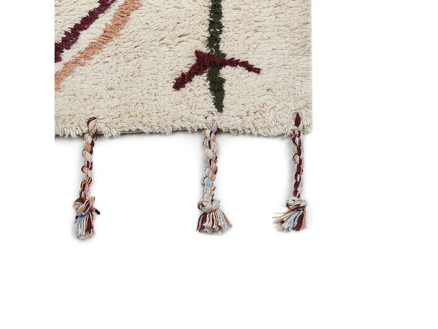 Vloerkleed katoen beige 140 x 200 cm CORUM