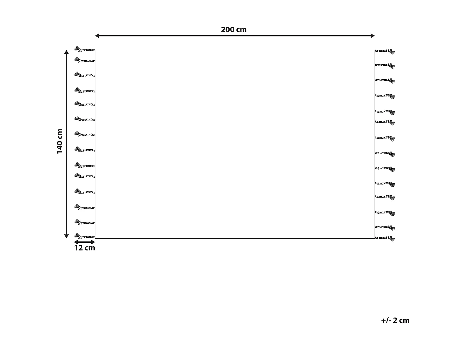 Tappeto cotone beige chiaro marrone chiaro e verde scuro 140 x 200 cm CORUM