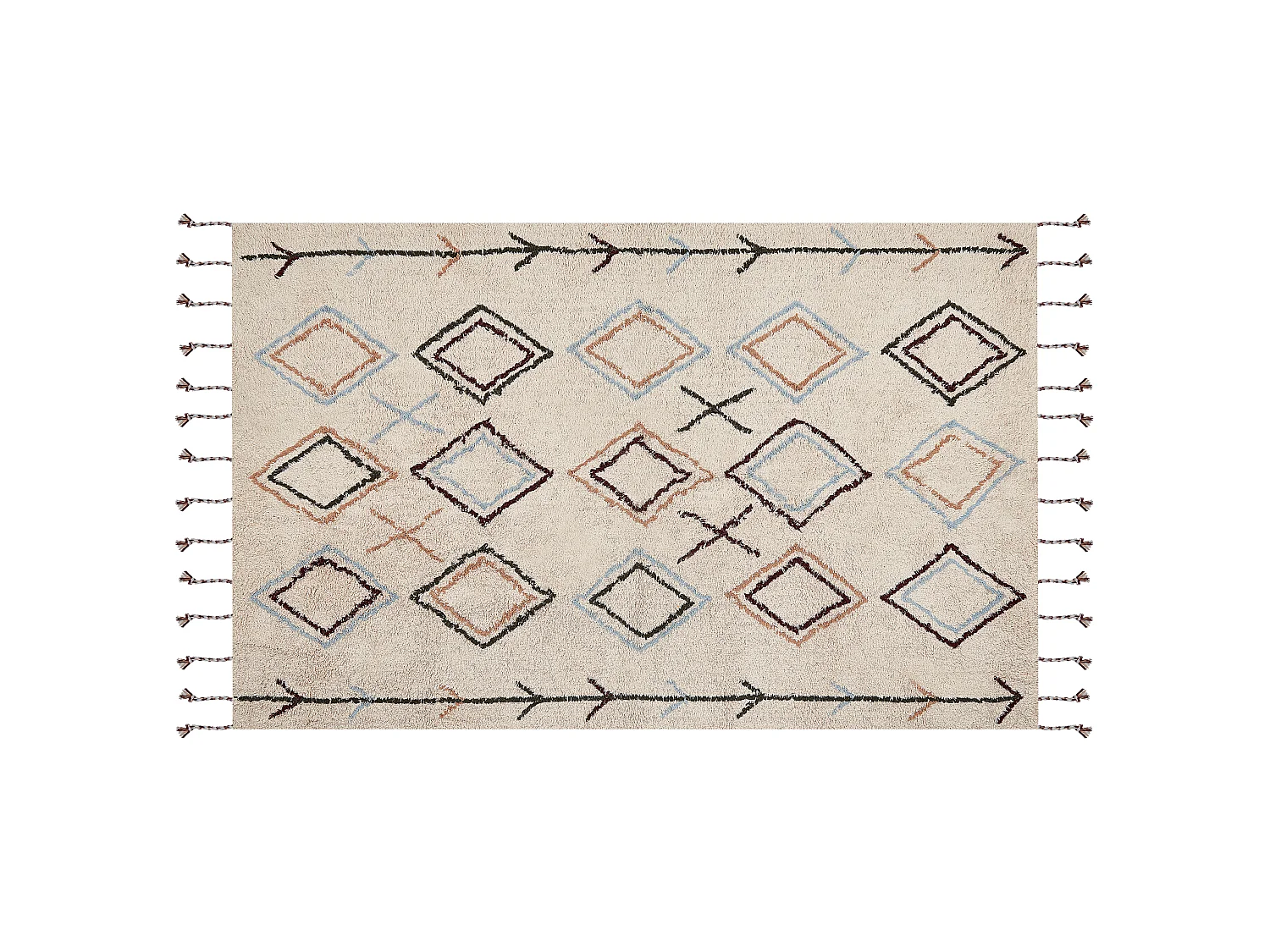 Tapis en coton 140 x 200 cm beige CORUM