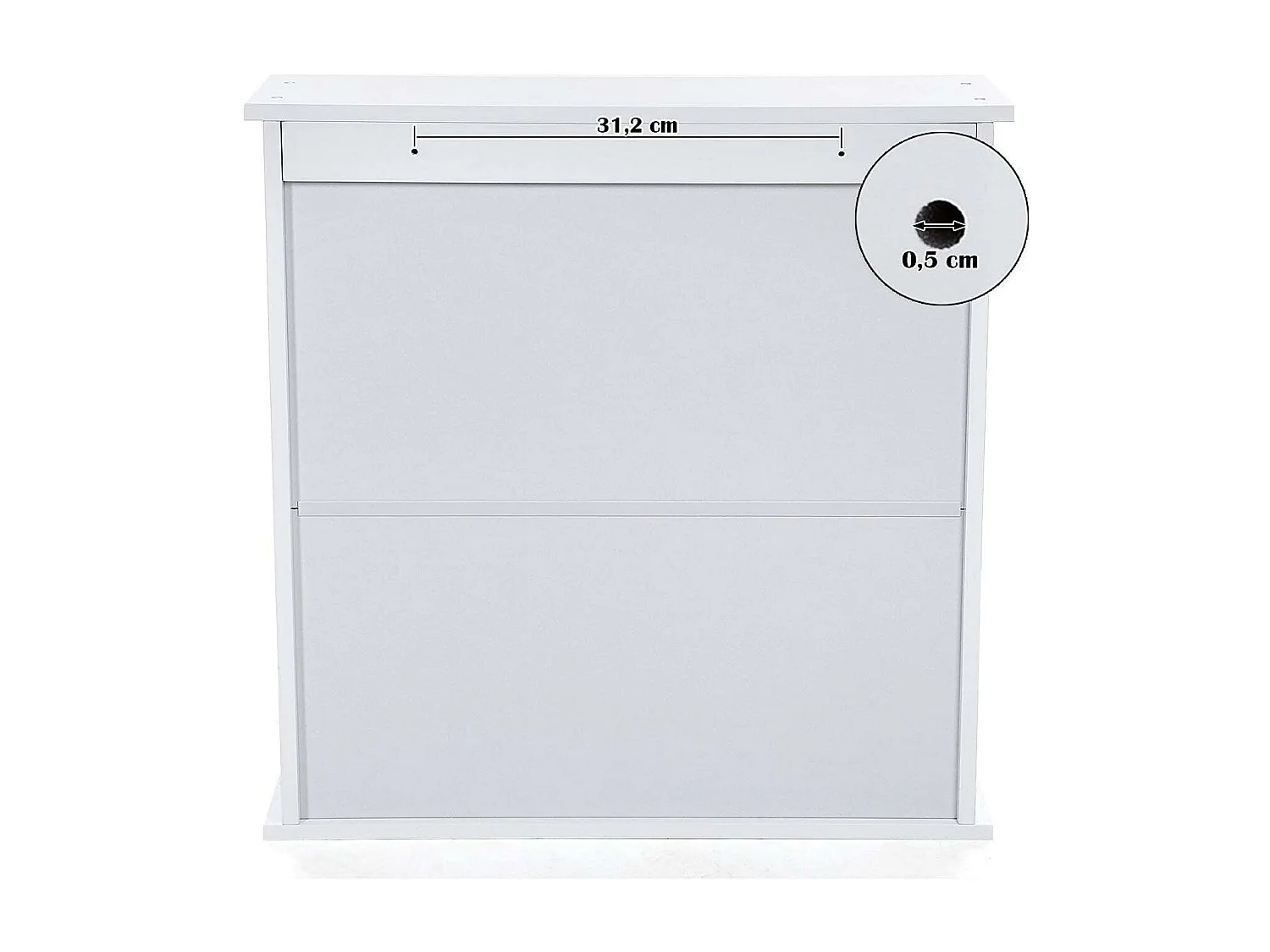 Armoire murale pharmacie salle effet bois blanche 56 x 13 x 58 cm 12_0000183