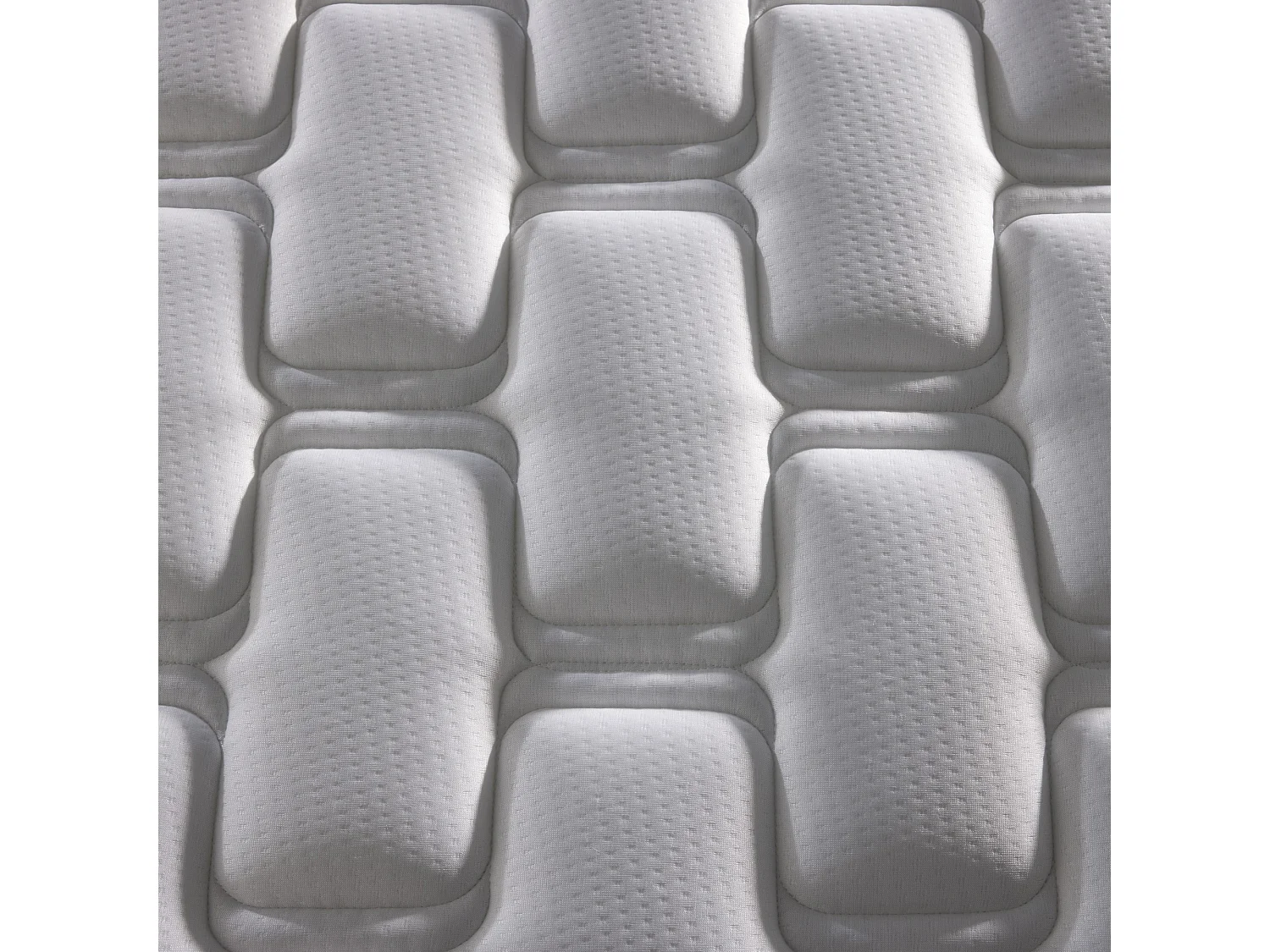Ensemble matelas mousse haute résilience CIRRUS avec sommier - confort français Dimensions - 90 x 190 cm, Sommier - Blanc